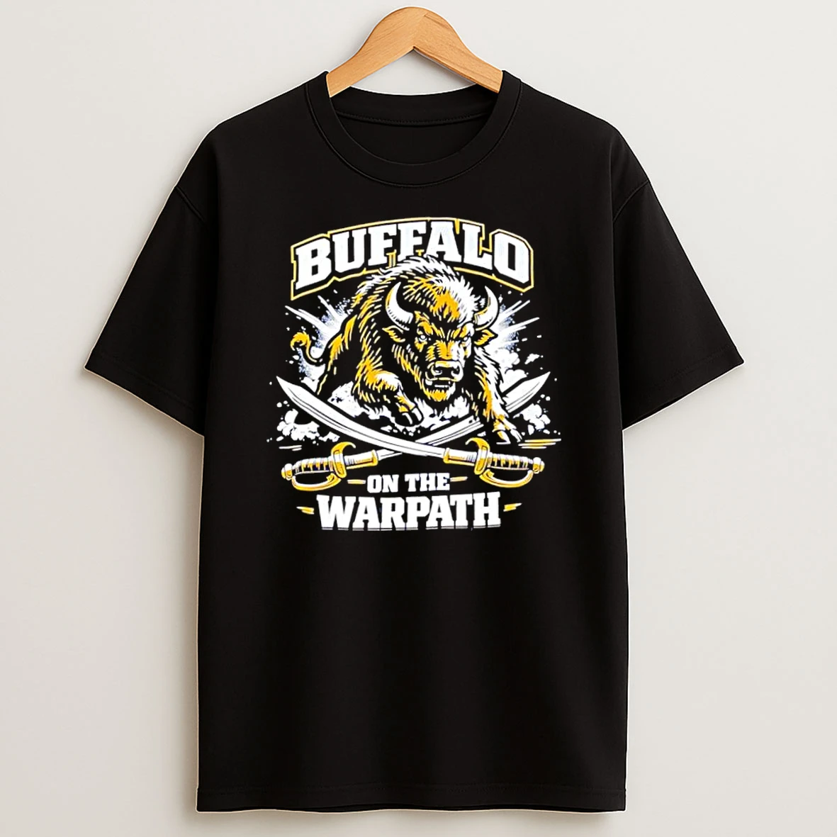 Buffalo On The Warpath Crossed Sabers Shirts