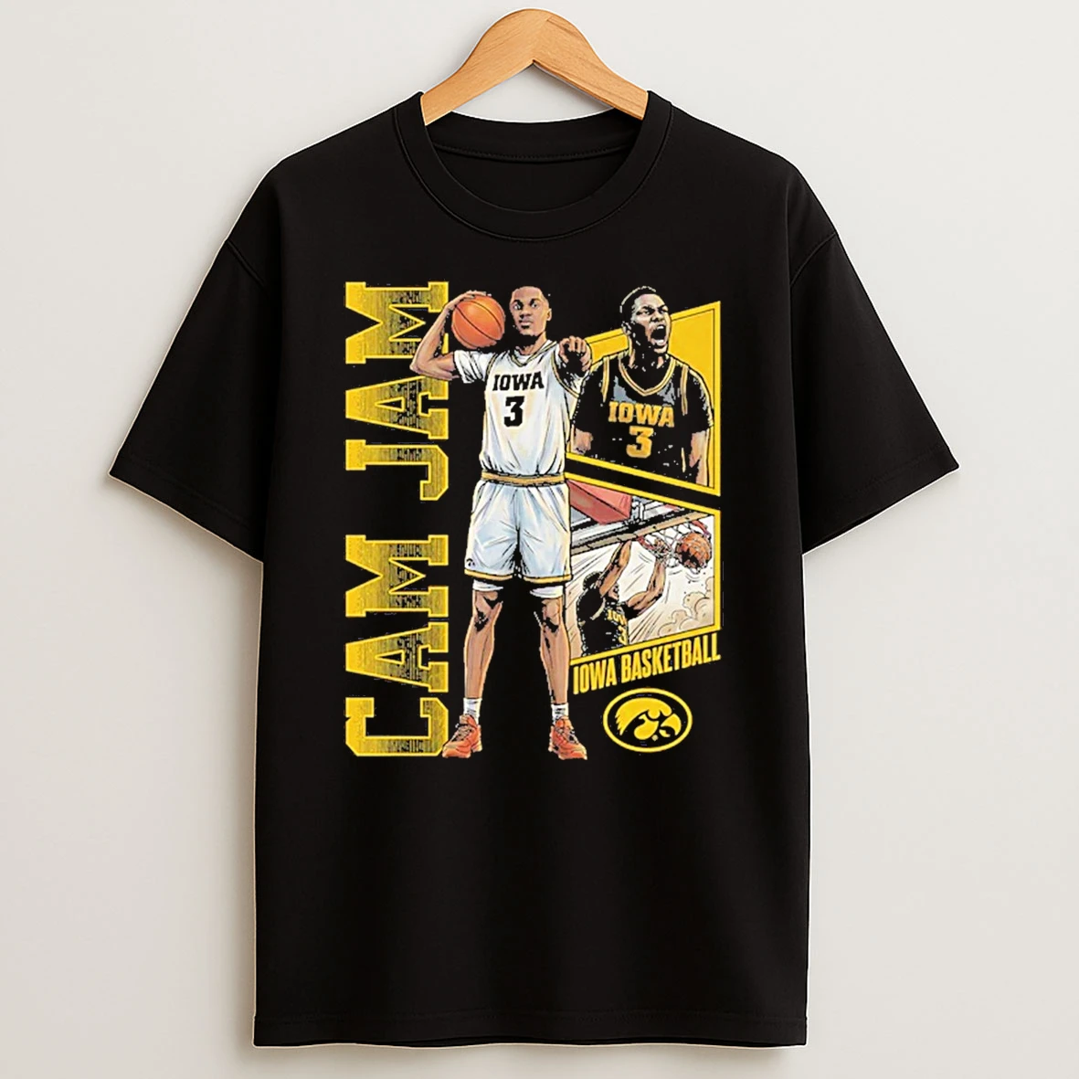 Cam Manyawu Iowa Hawkeyes Mens Basketball Cam Jam 90s Retro Shirts