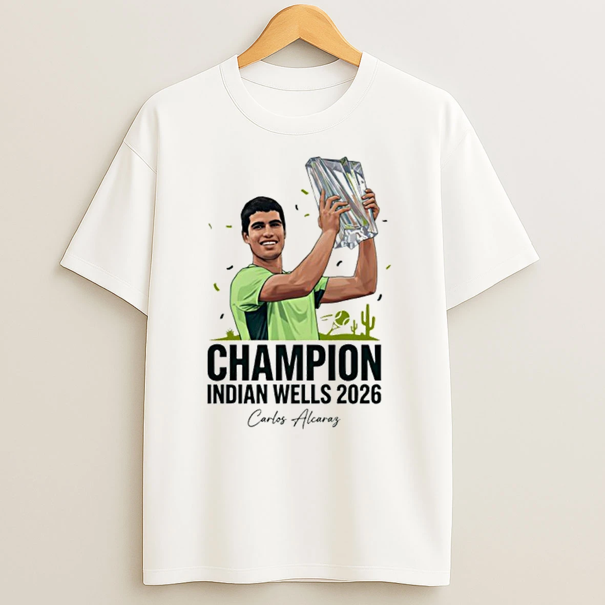 Carlos Alcaraz Indian Wells Champion 2026 Signature Shirts