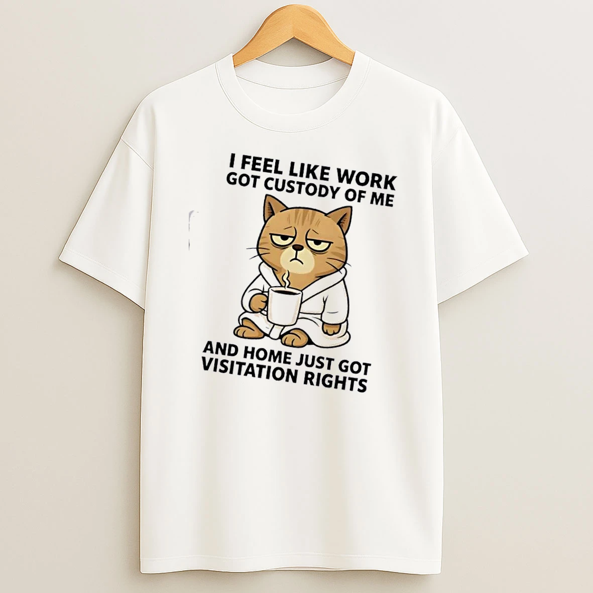 Cat I Feel Like Work Got Custody Of Me And Home Just Got Visitation Rights Shirts