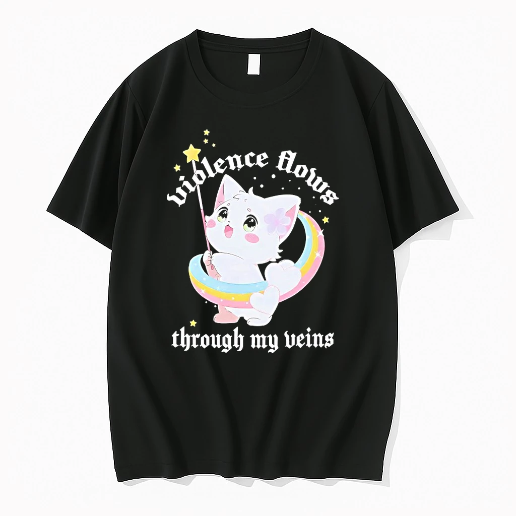 Cat Violence Flows Through My Veins Shirts
