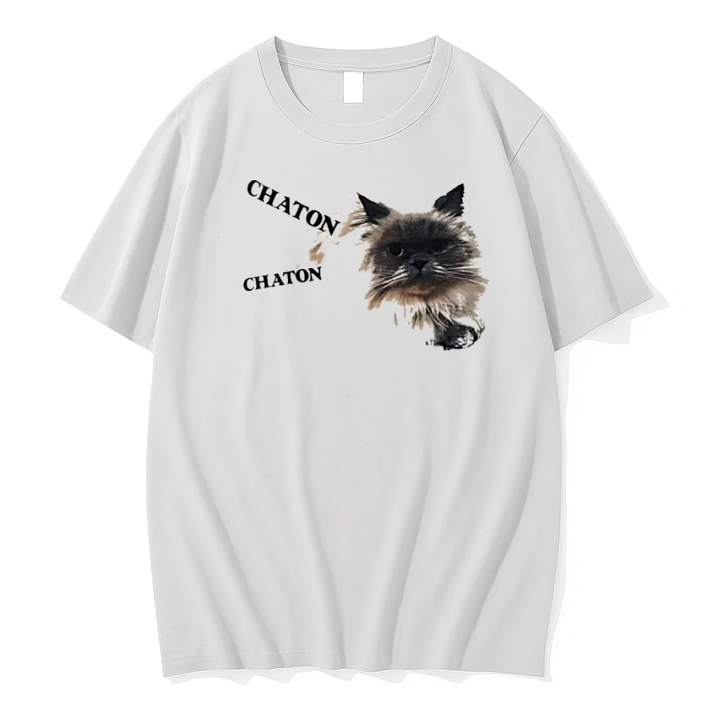 Chaton Chaton Fluffy Siamese Cat Graphic Shirts