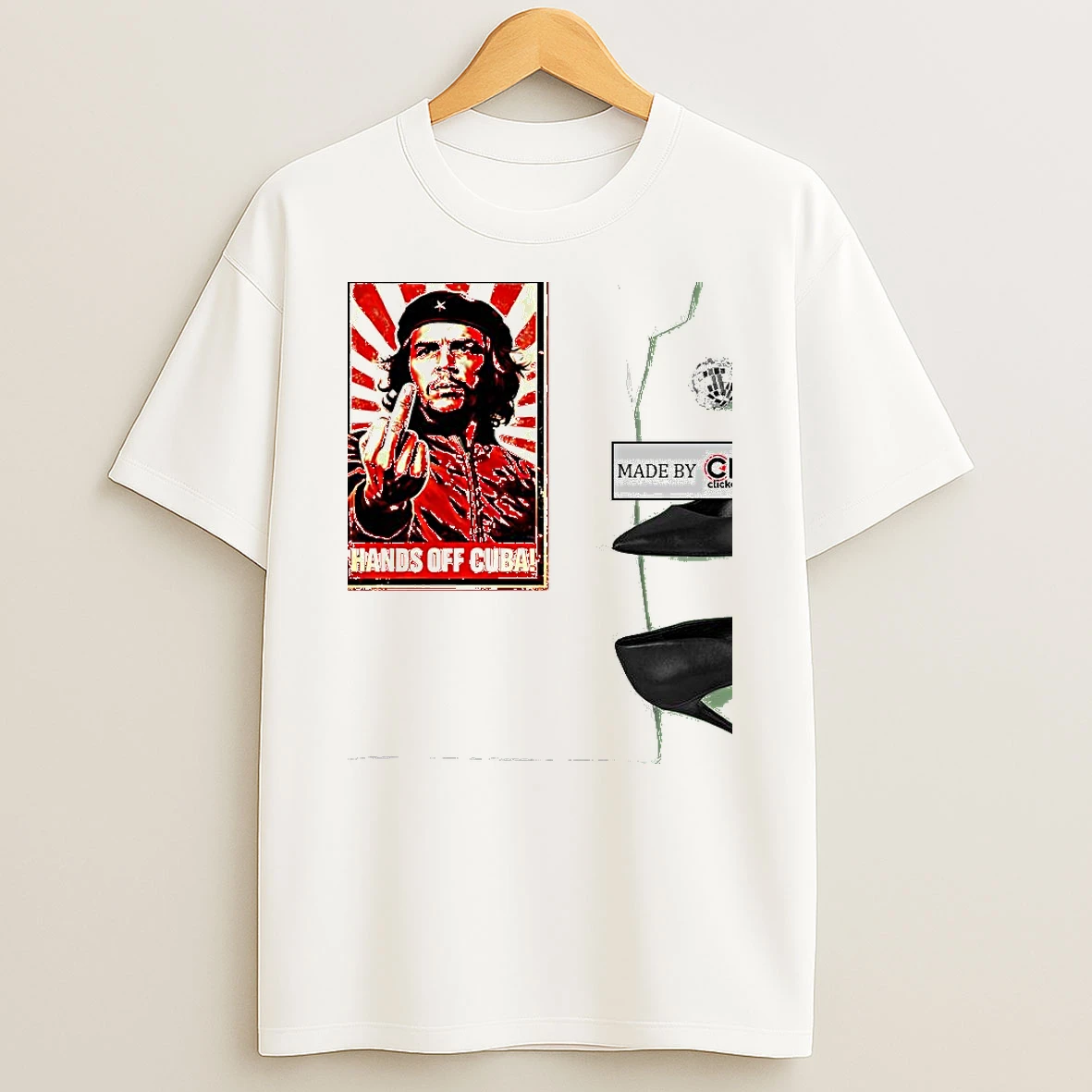 Che Guevara Hands Off Cuba Middle Finger Meme Womens Shirts