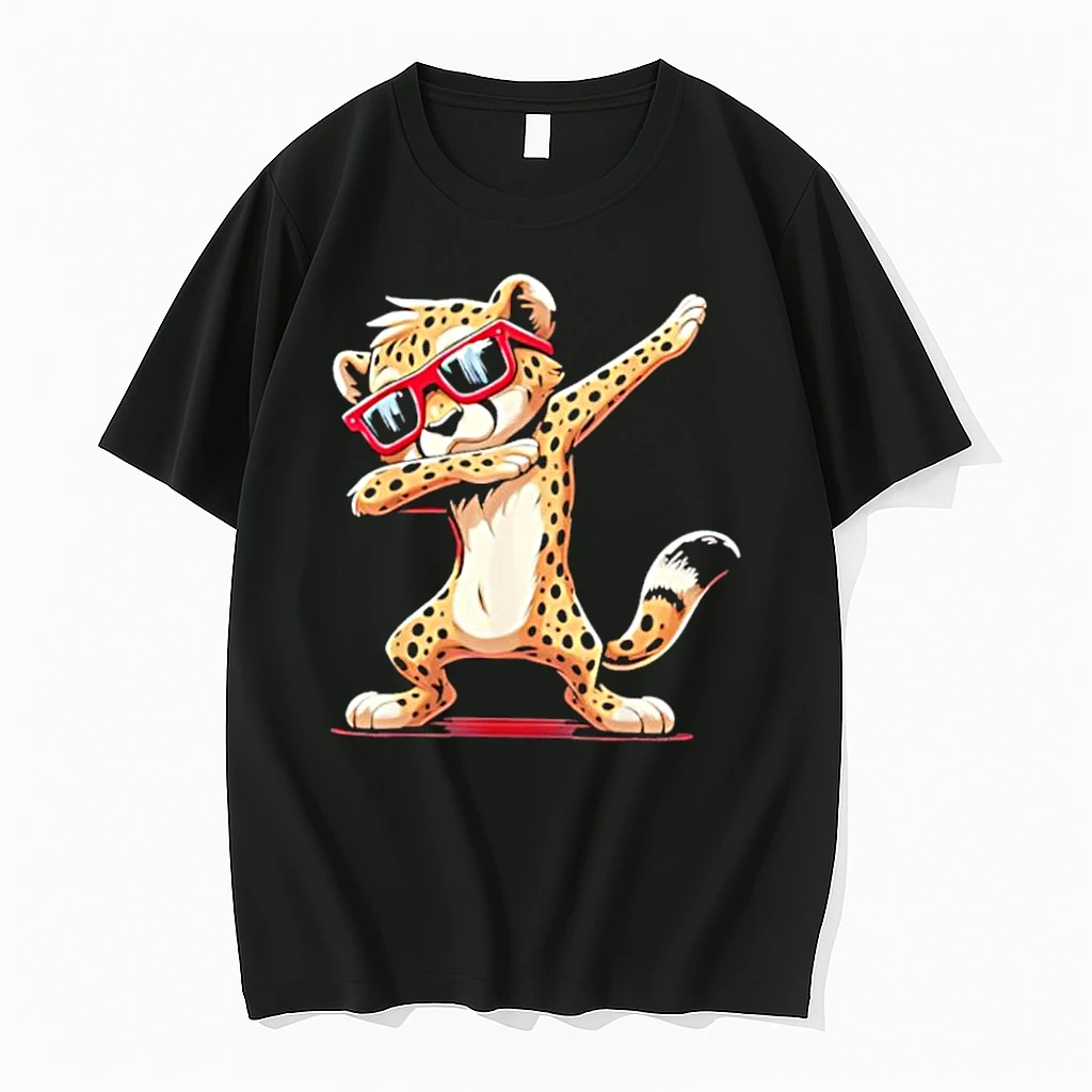 Cheetah Dabbing Wearing Red Sunglasses Cool Animal Shirts