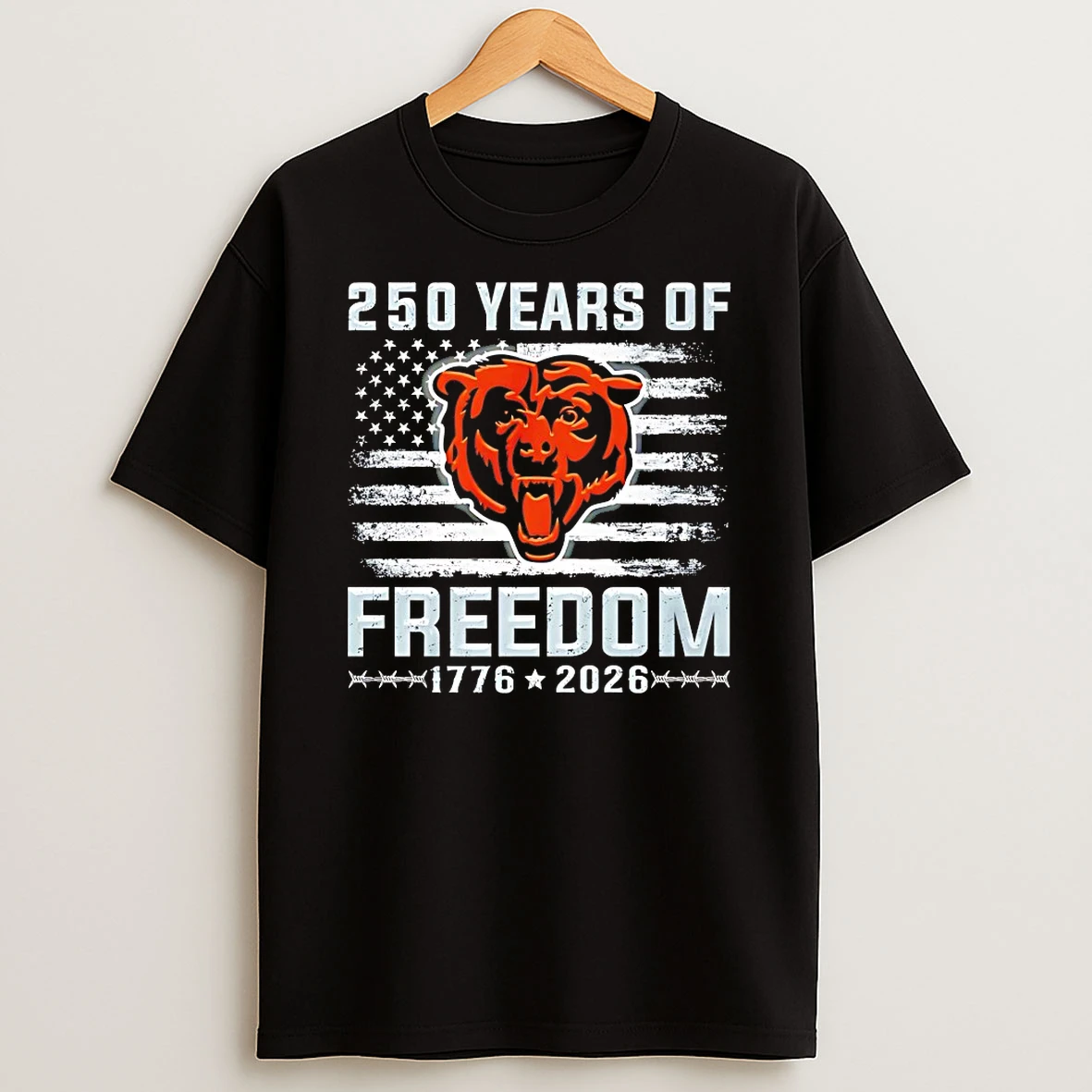 Chicago Bears 250 Years Of Freedom 1776 2026 Anniversary Shirts