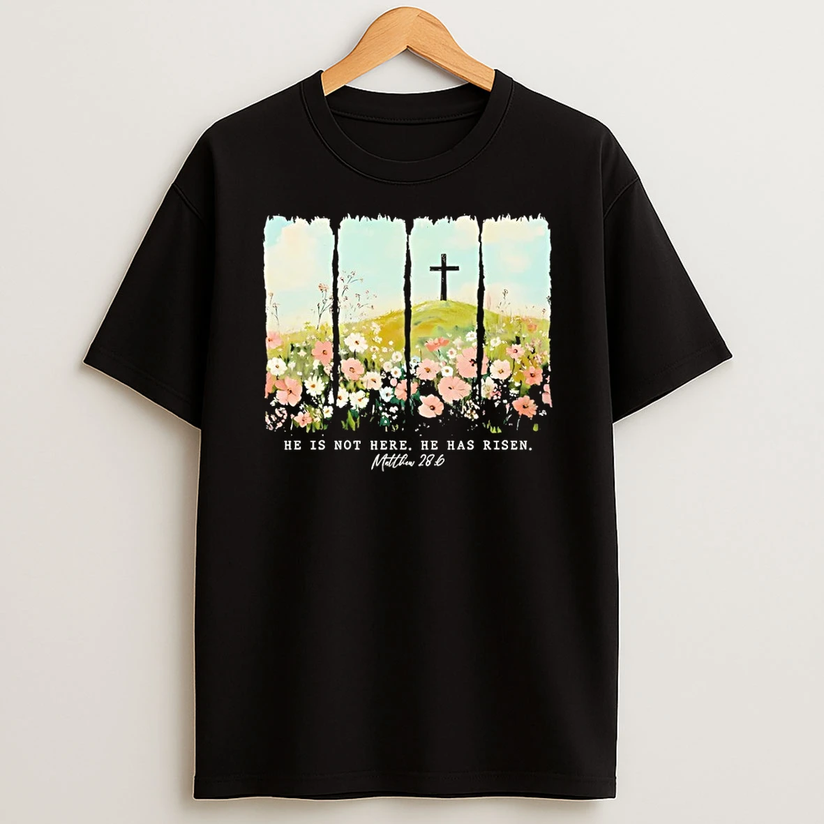 Christian He Is Not Here He Has Risen Bible Verse Shirts