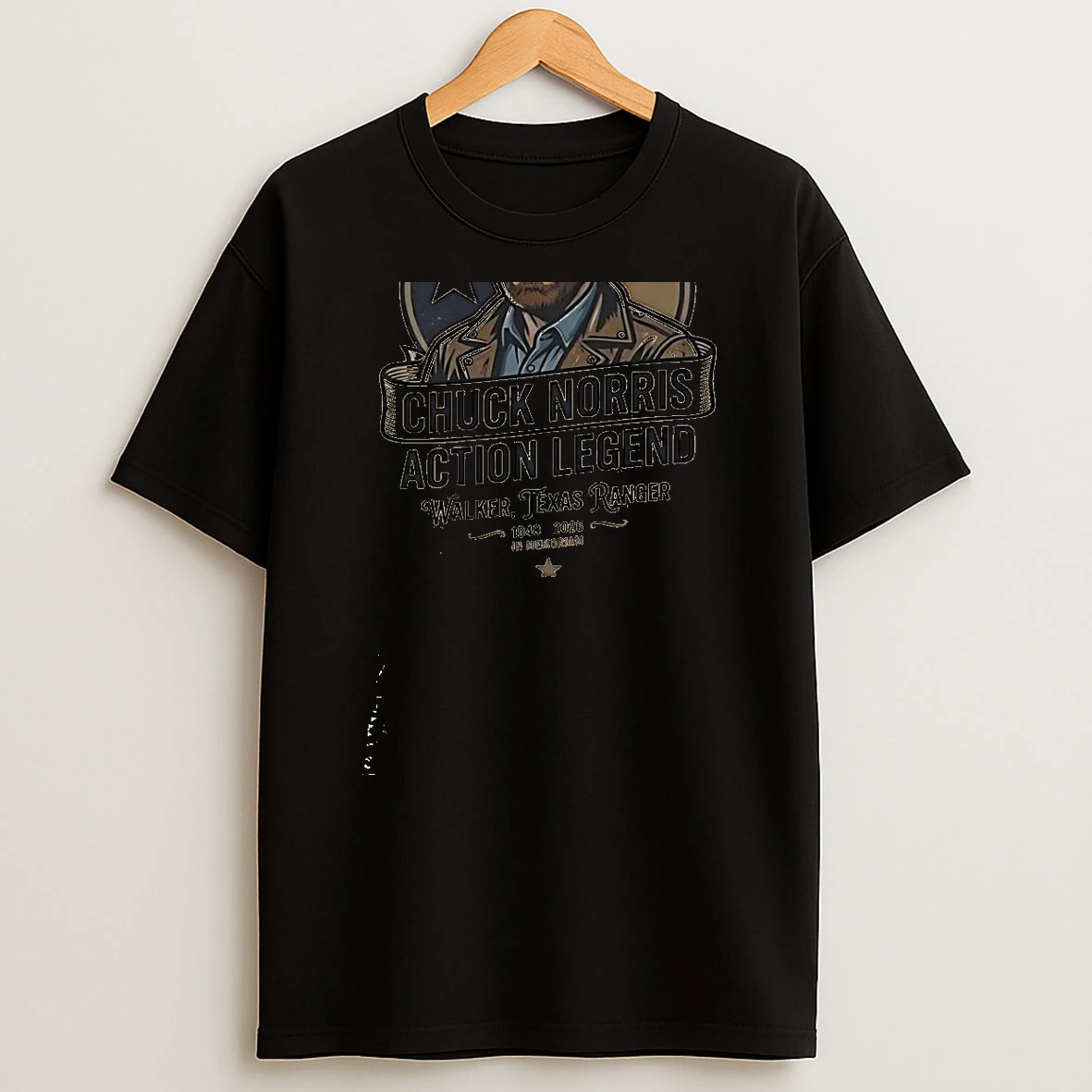 Chuck Norris Action Legend Walker Texas Ranger 1940 2026 In Memoriam Shirts