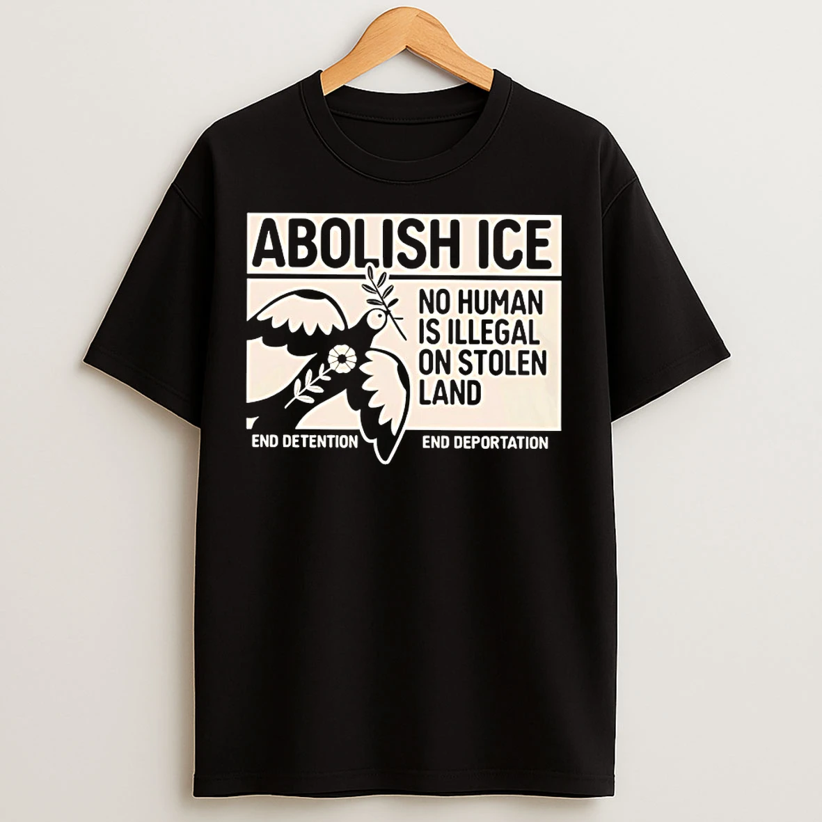 Classic Abolish Ice No Human Is Illegal On Stolen Land T Shirts