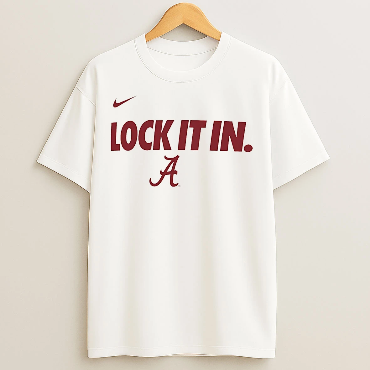 Classic Alabama Crimson Tide Lock It In Logo T Shirts