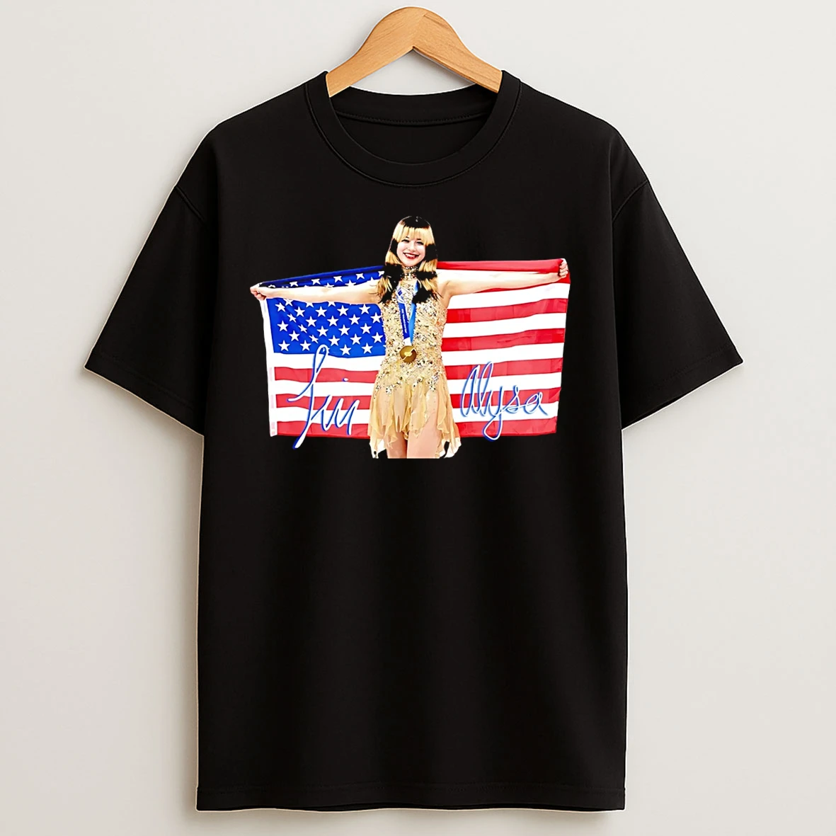 Classic Alysa Liu Usa Team 2026 Olympic Champions Usa Flag Signature T Shirts