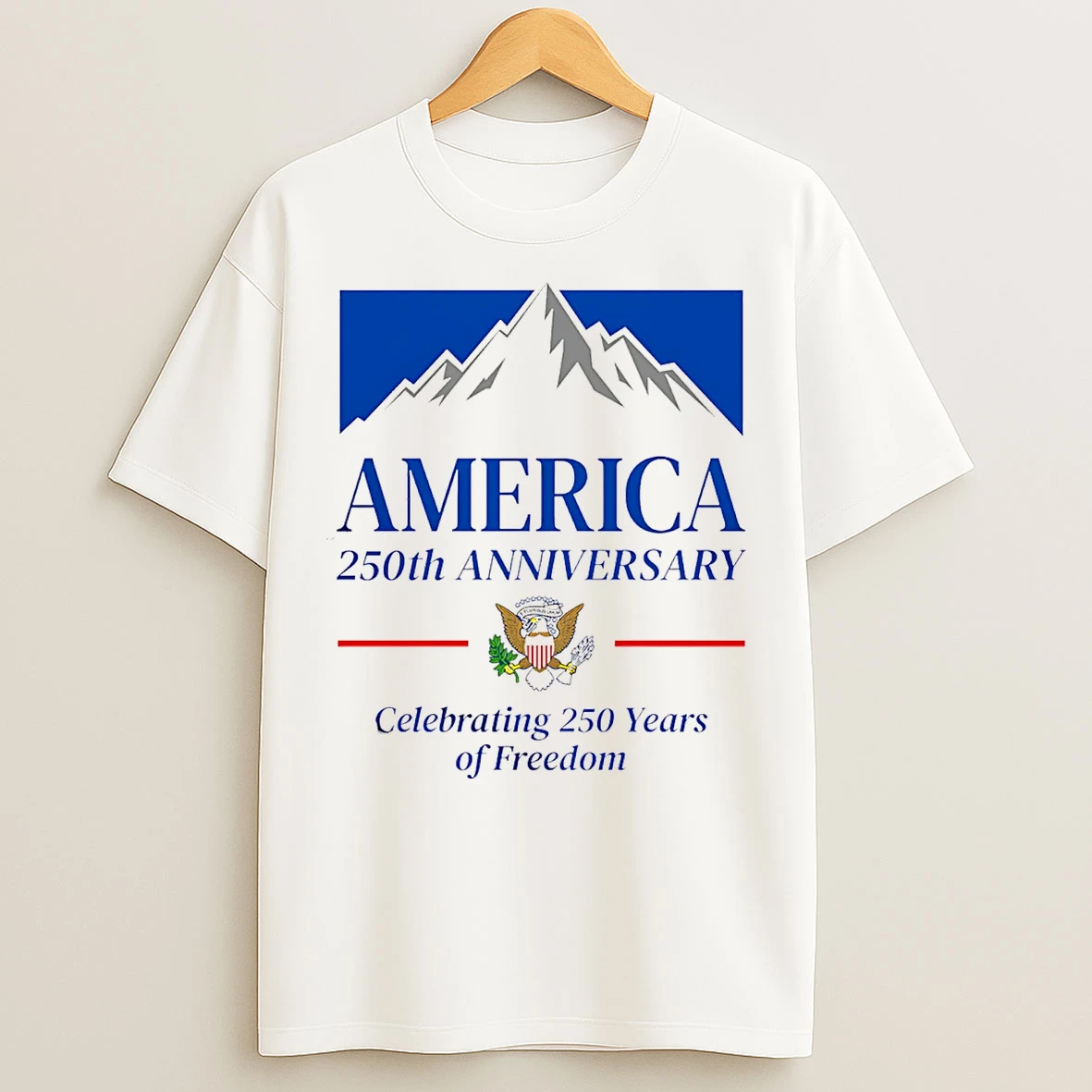 Classic America 250th Anniversary Mountain Beer Celebrating 250 Years Of Freedom T Shirts