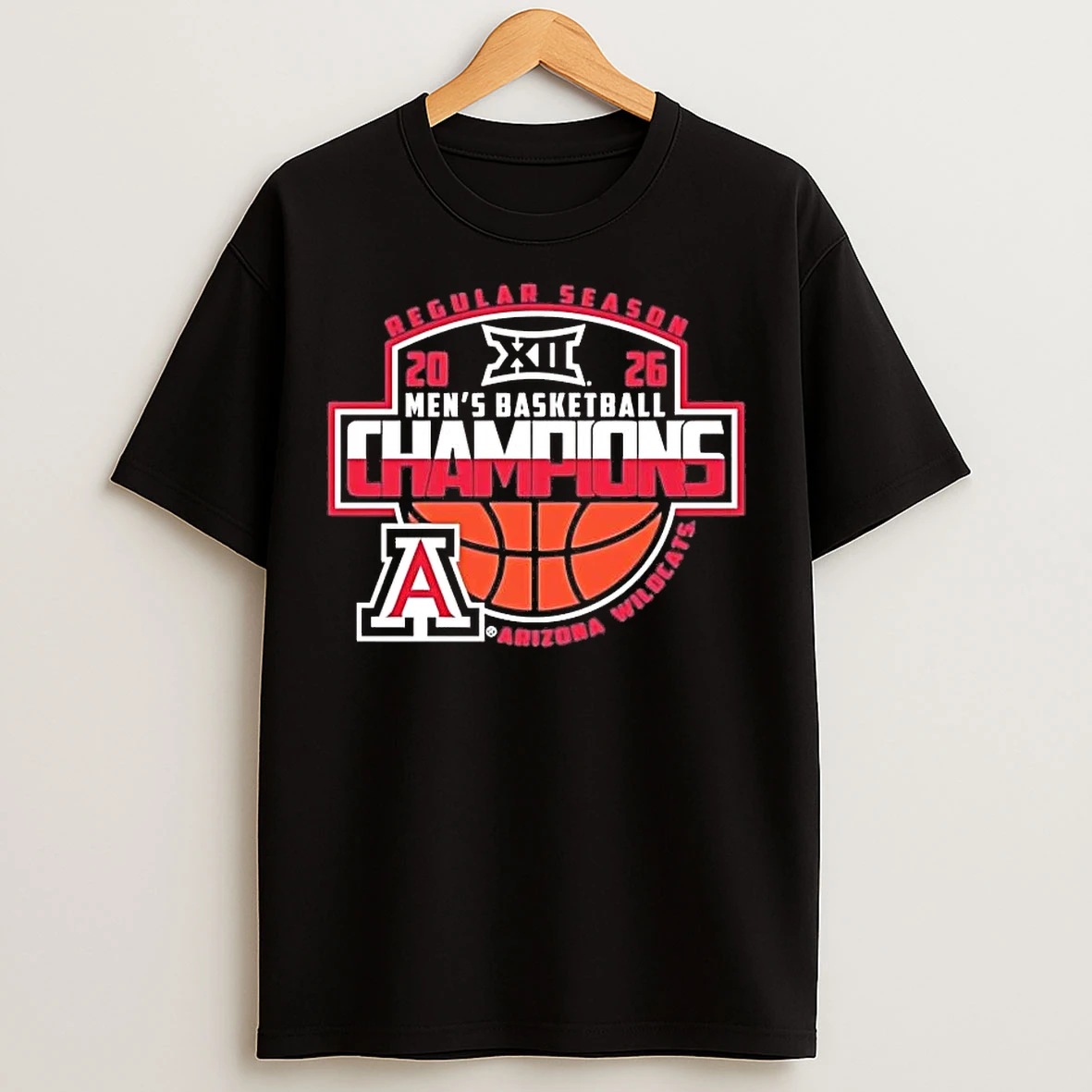 Classic Arizona Wildcats 2026 Big 12 Mens Basketball Regular Season Champions Tee T Shirts