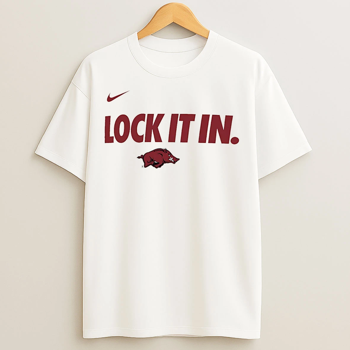 Classic Arkansas Razorbacks Lock It In Logo T Shirts