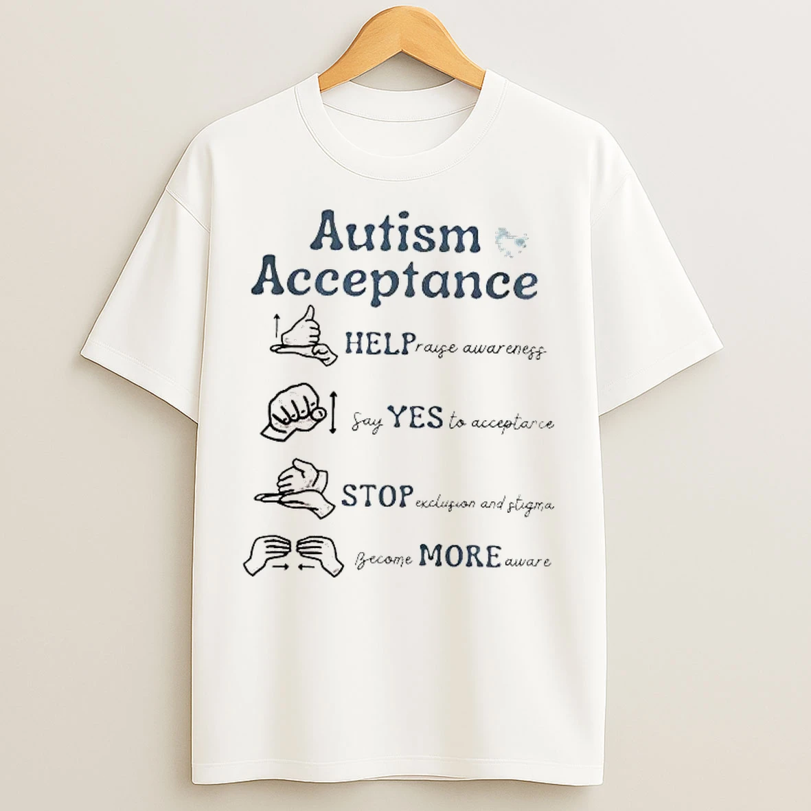 Classic Autism Acceptance Help Raise Awareness Say Yes To Acceptance T Shirts