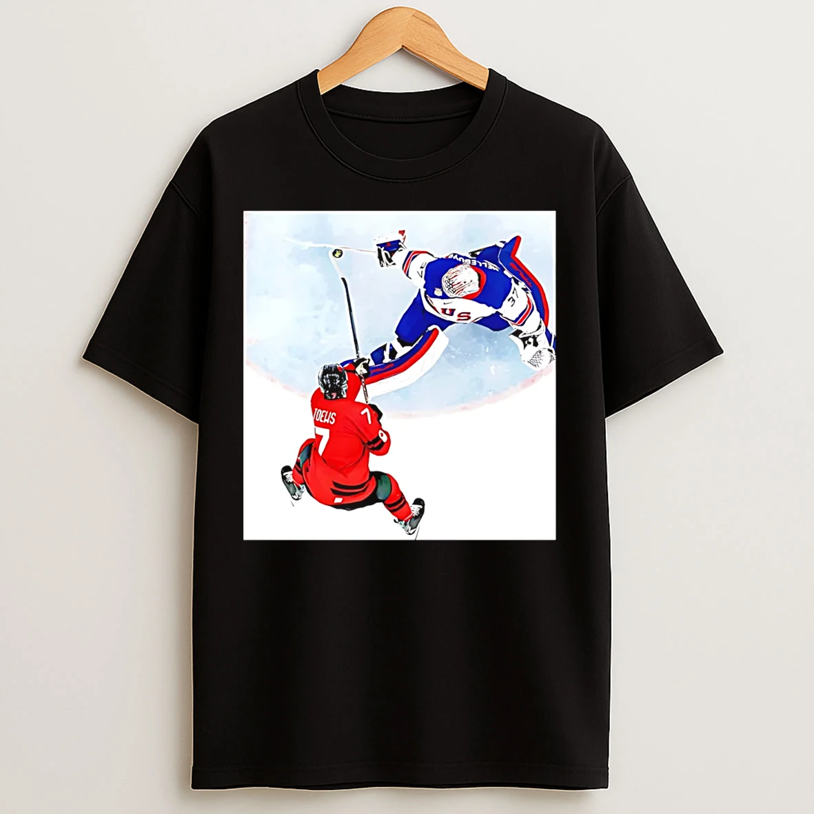 Classic Connor Hellebuyck Goalie Save Usa Gold T Shirts