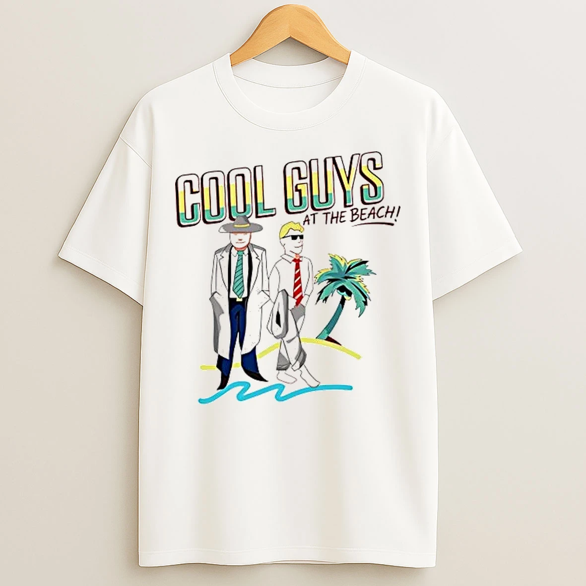 Classic Cool Guys At The Beach T Shirts