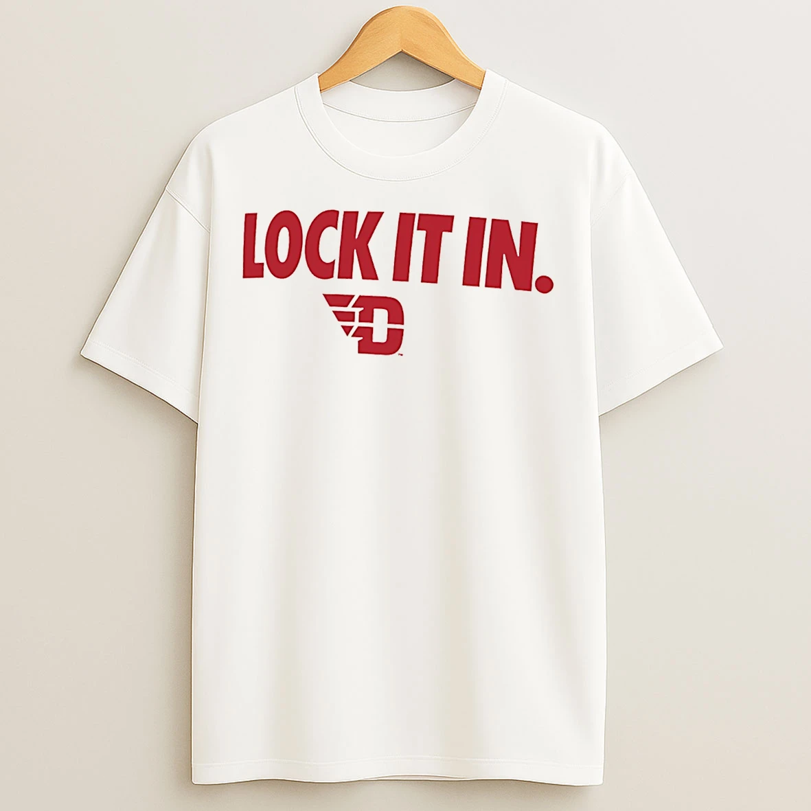 Classic Dayton Flyers Lock It In Logo T Shirts