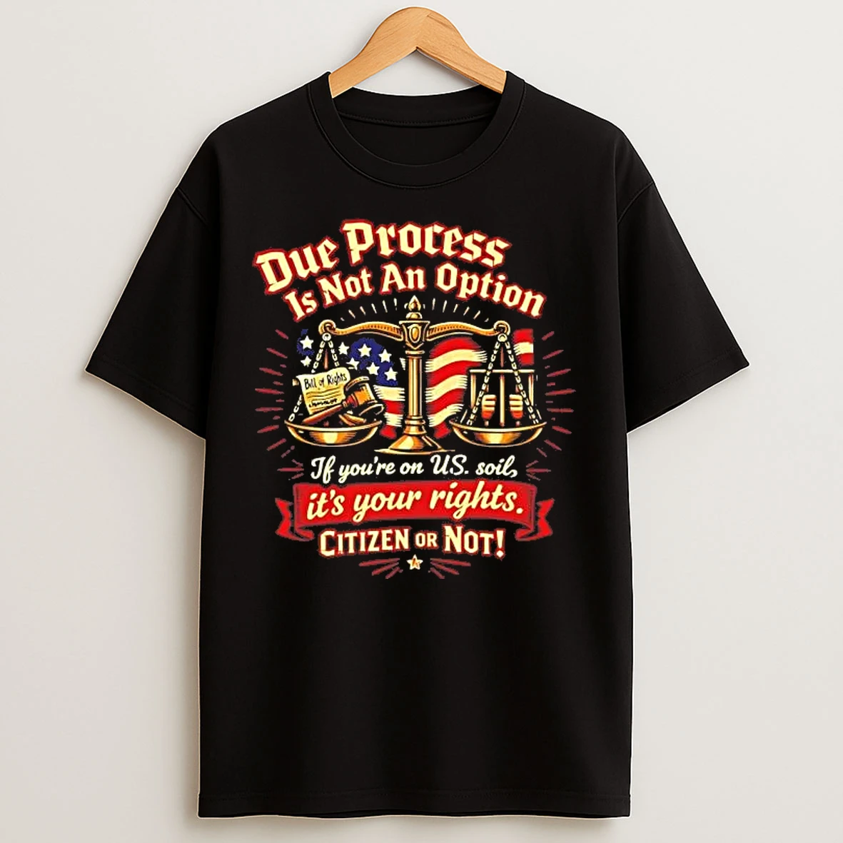 Classic Due Process Is Not An Option Its Your Rights Citizen Or Not T Shirts