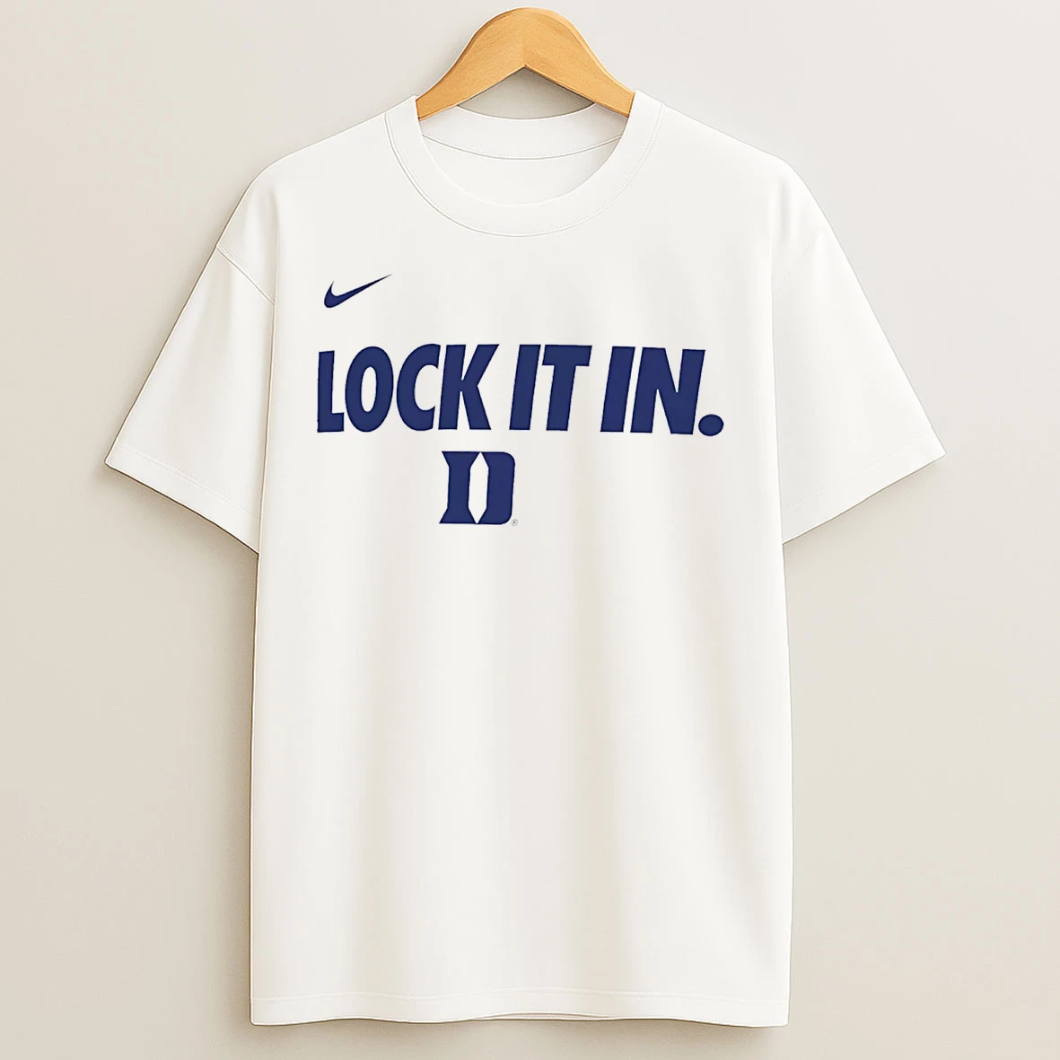 Classic Duke Blue Devils Lock It In Nike Logo T Shirts
