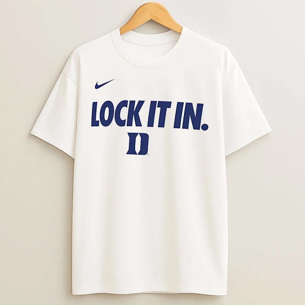 Classic Duke Blue Devils Lock It In Logo T Shirts