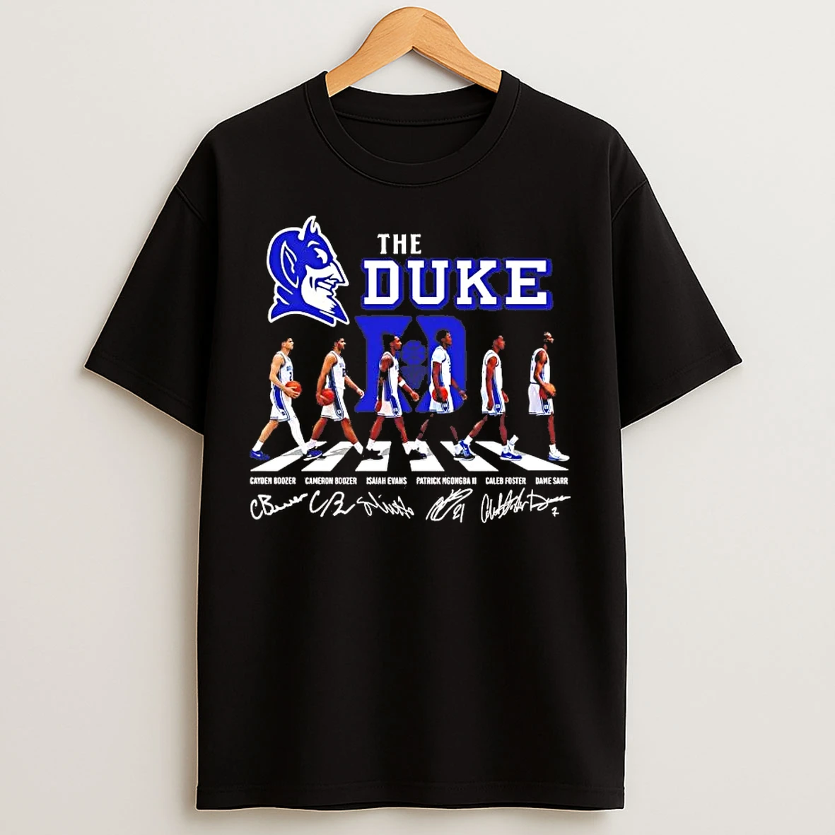 Classic Duke Blue Devils Team Players Abbey Road Signatures Tee T Shirts