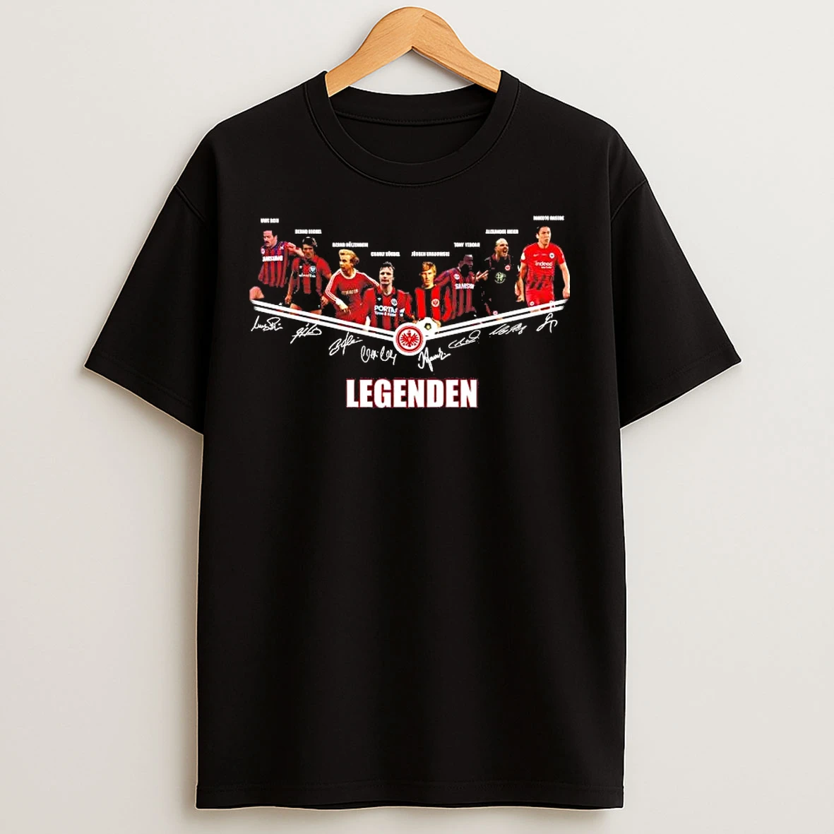 Classic Eintracht Frankfurt Team Players Legends Signature Tee T Shirts
