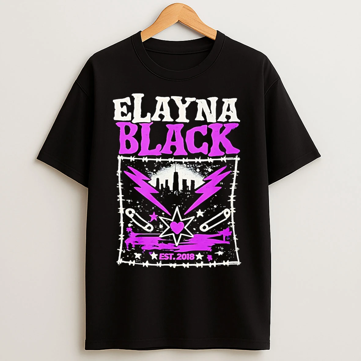 Classic Elayna Black Est 2028 T Shirts