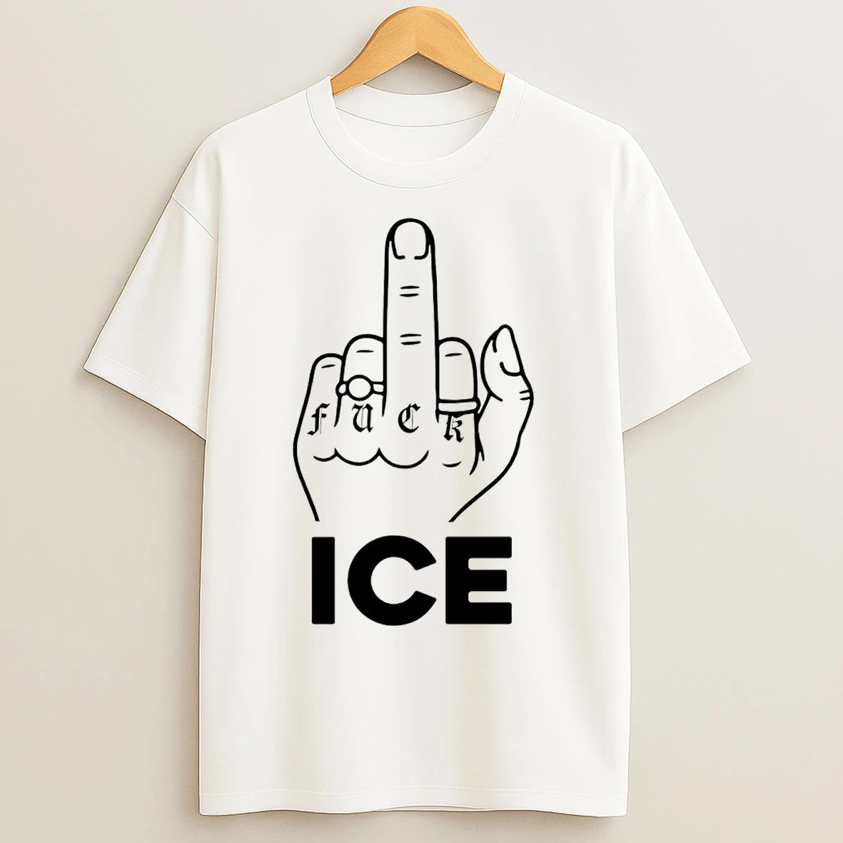 Classic Fuck Ice Middle Finger T Shirts