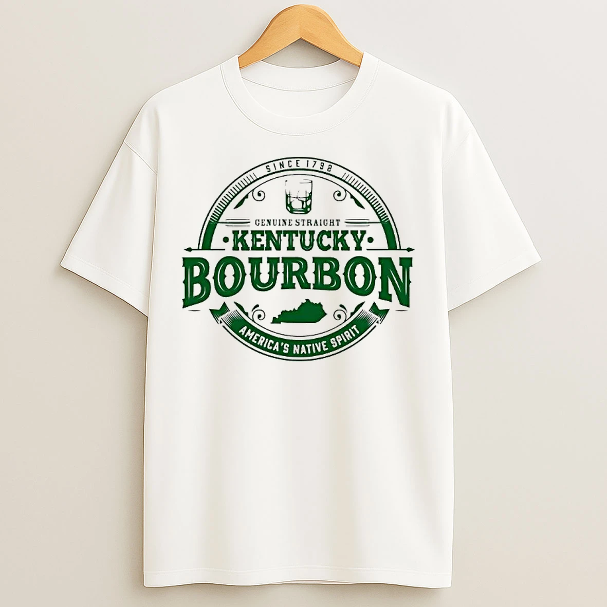 Classic Genuine Straight Kentucky Bourbon Americas Native Spirit T Shirts