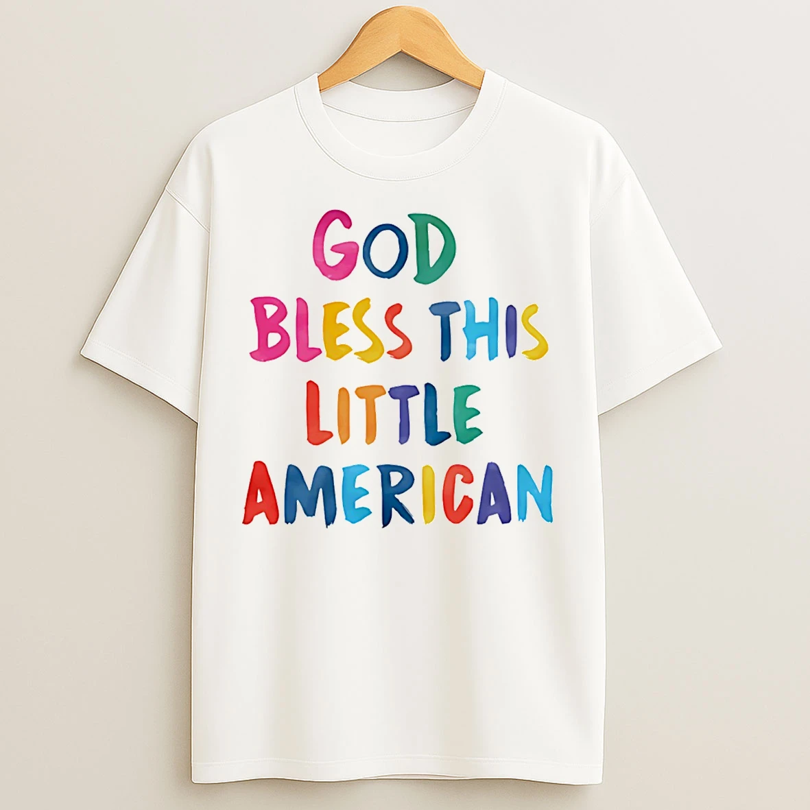 Classic God Bless This Little American T Shirts