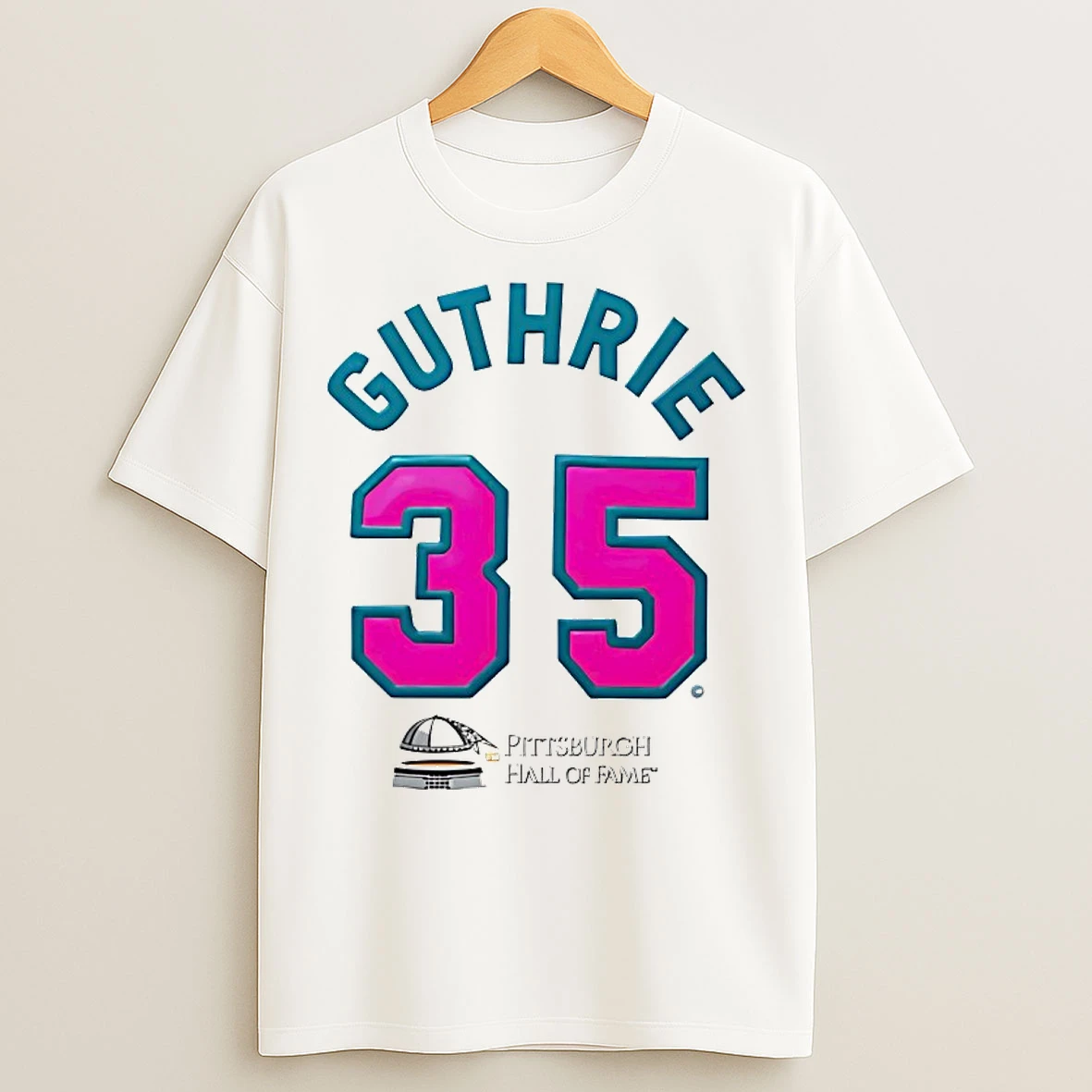 Classic Guthrie 35 Pittsburgh Hall Of Fame T Shirts