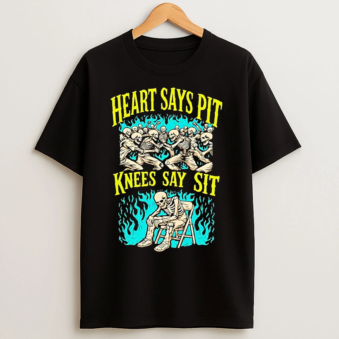 Classic Heart Says Pit Knees Say Sit T Shirts
