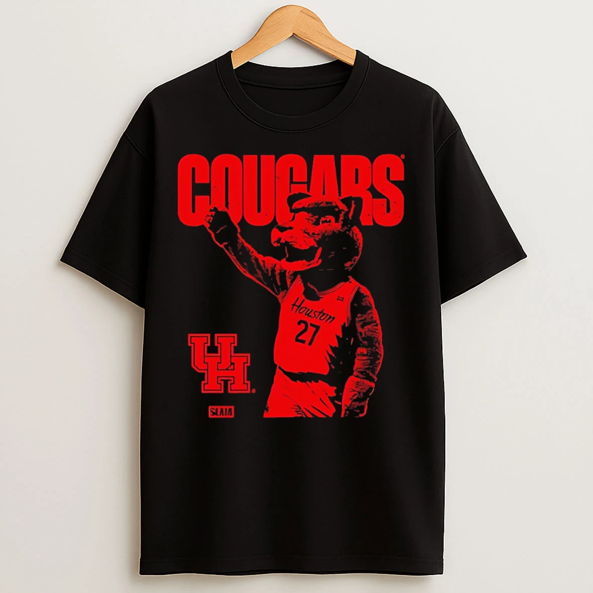 Classic Houston Cougars Mascot Mode Slam Graphic T Shirts
