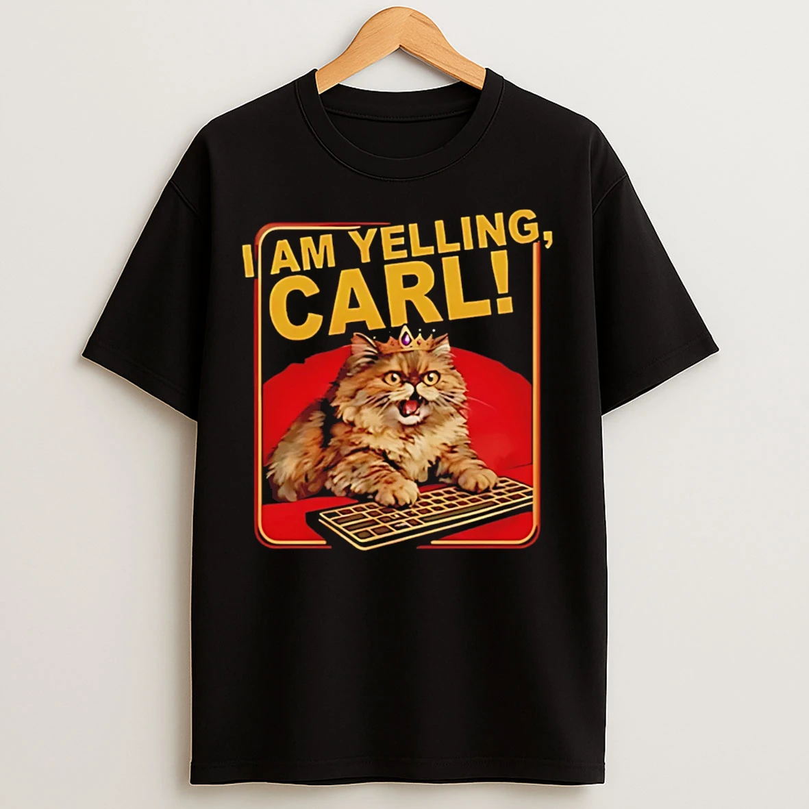 Classic I Am Yelling Carl Cat Vintage T Shirts