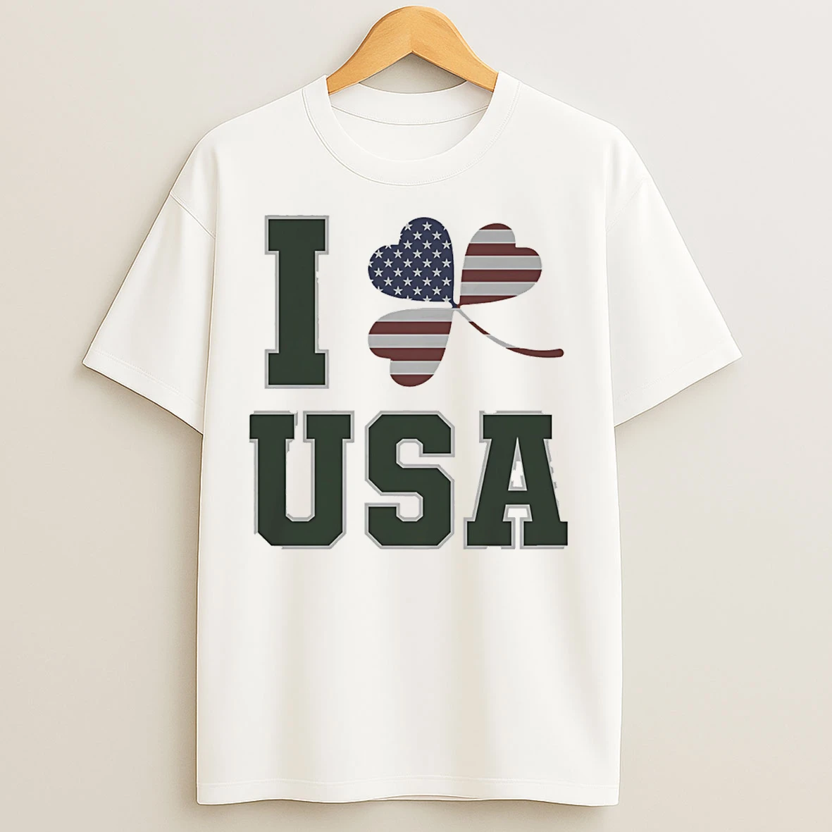 Classic I Love Usa St Patricks Day Heart T Shirts