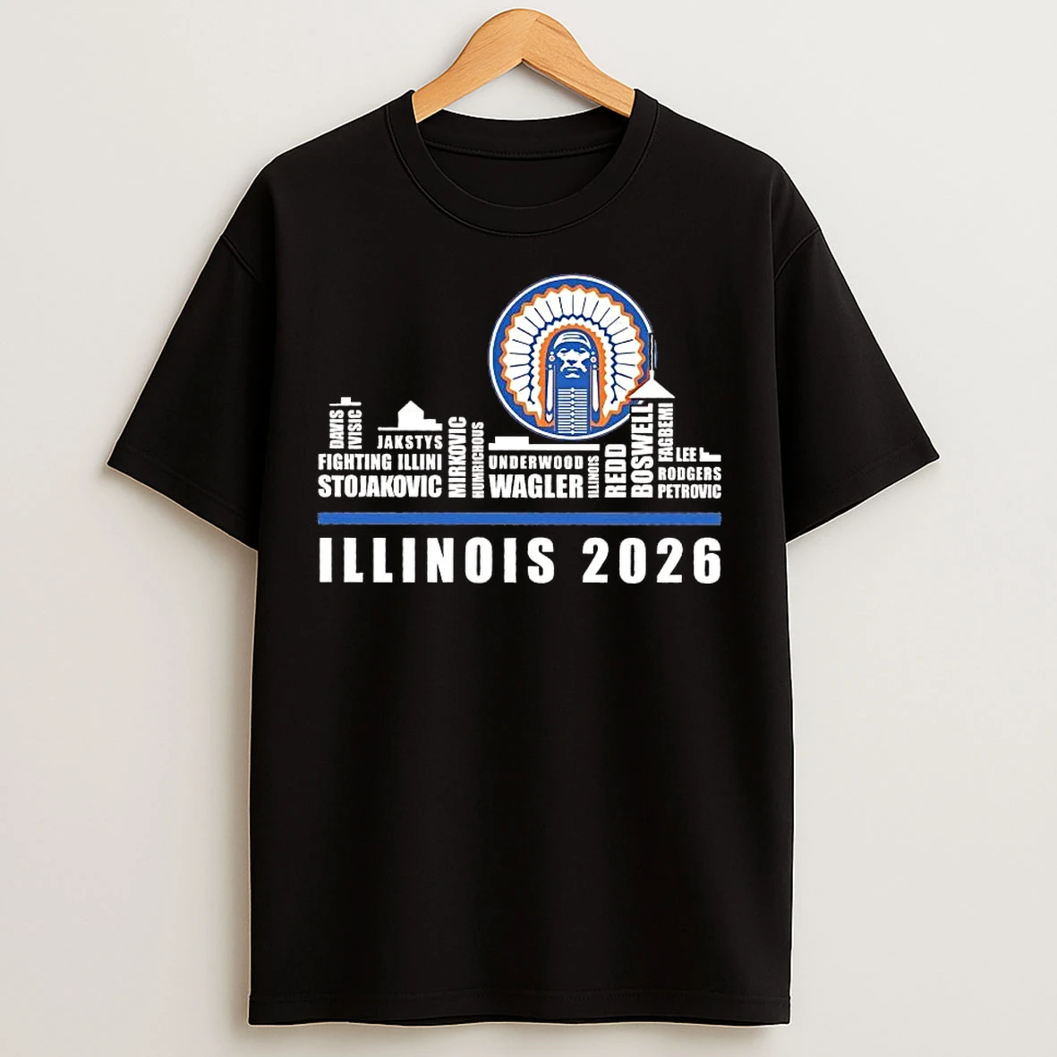 Classic Illinois 2026 Players Names Skyline Thank You For The Memories T Shirts