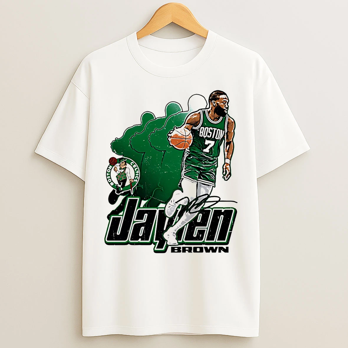 Classic Jaylen Brown Boston Celtics Retro Signature T Shirts