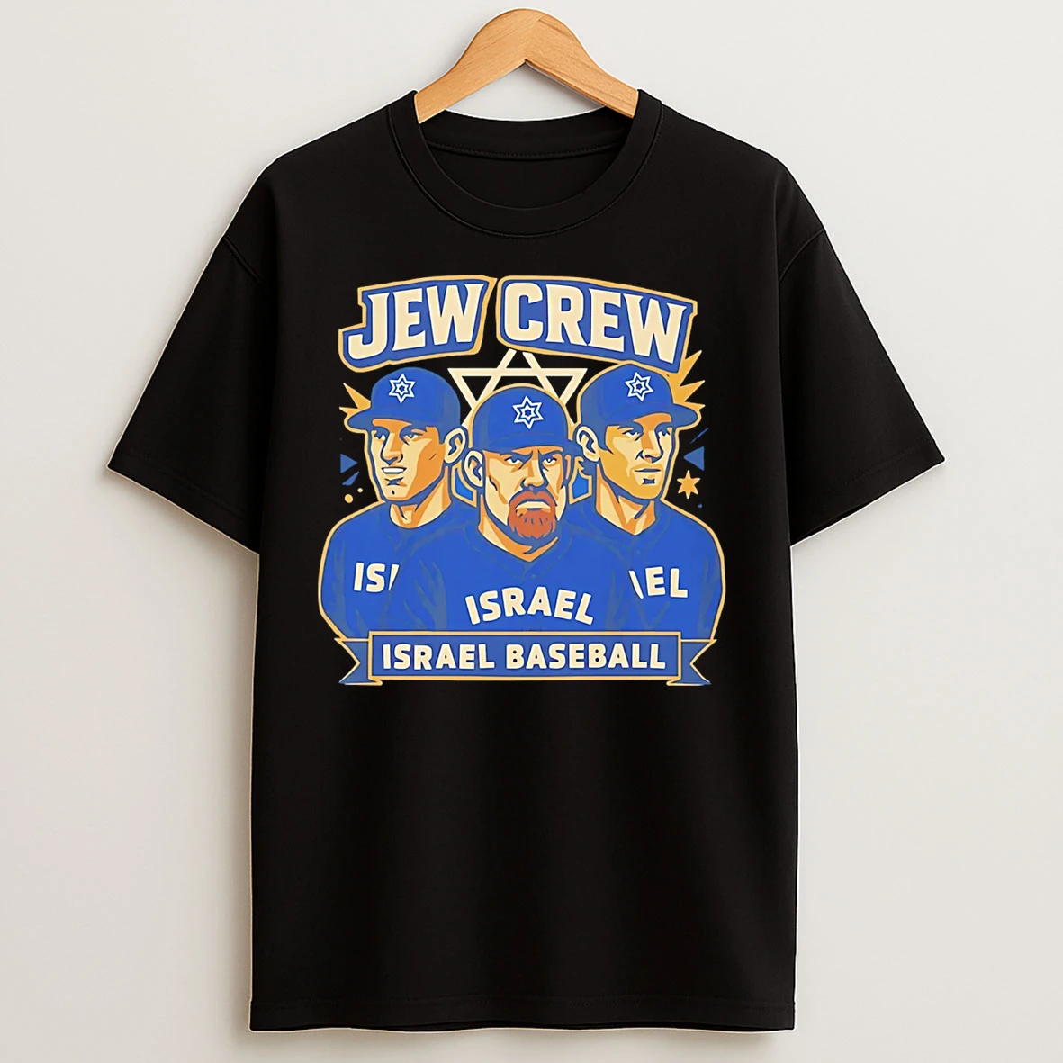 Classic Jew Crew Israel Baseball T Shirts