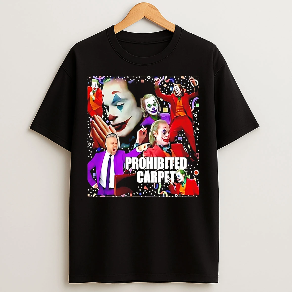 Classic Joker Prohibited Carpet Graphic T Shirts