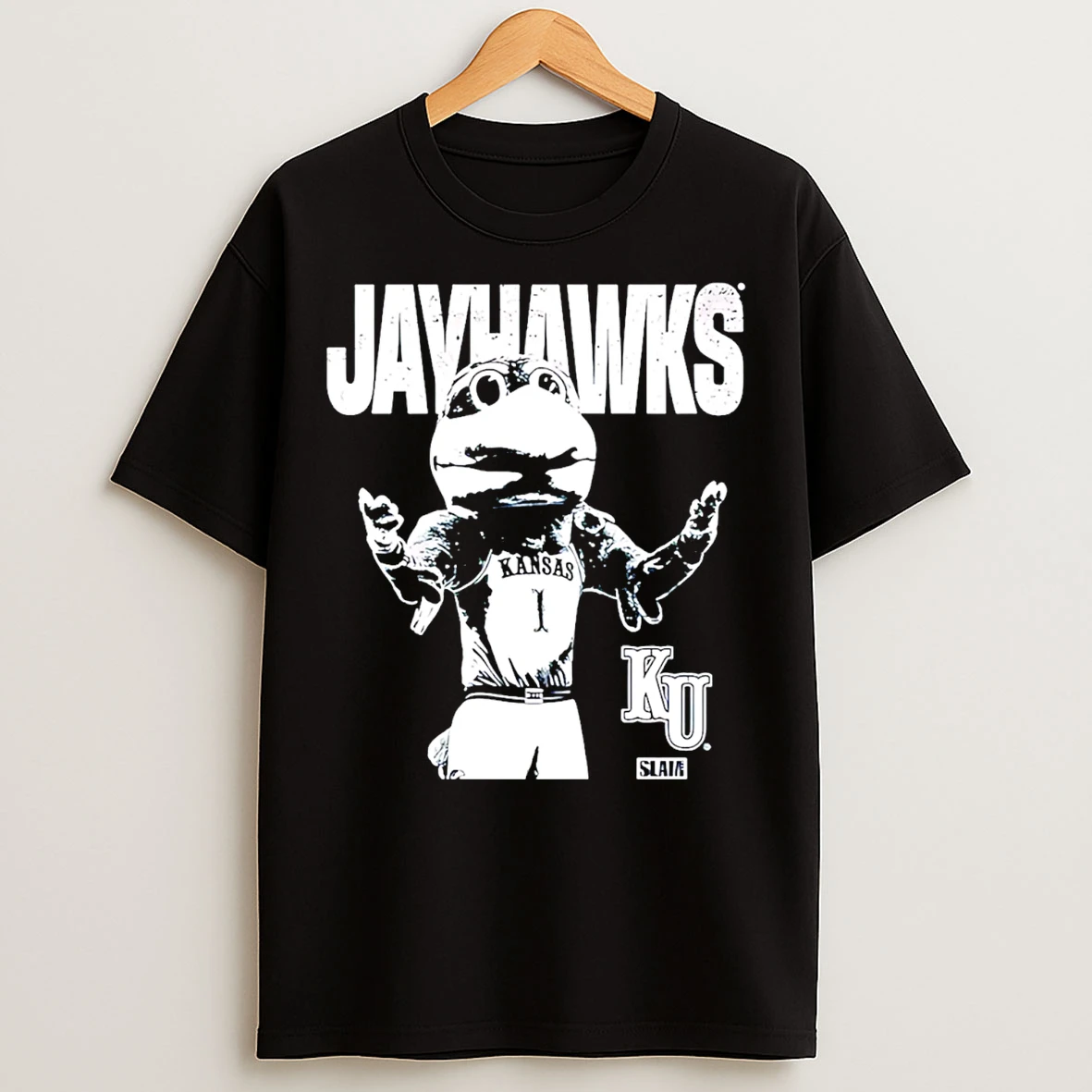 Classic Kansas Jayhawks Mascot Mode Slam Graphic T Shirts