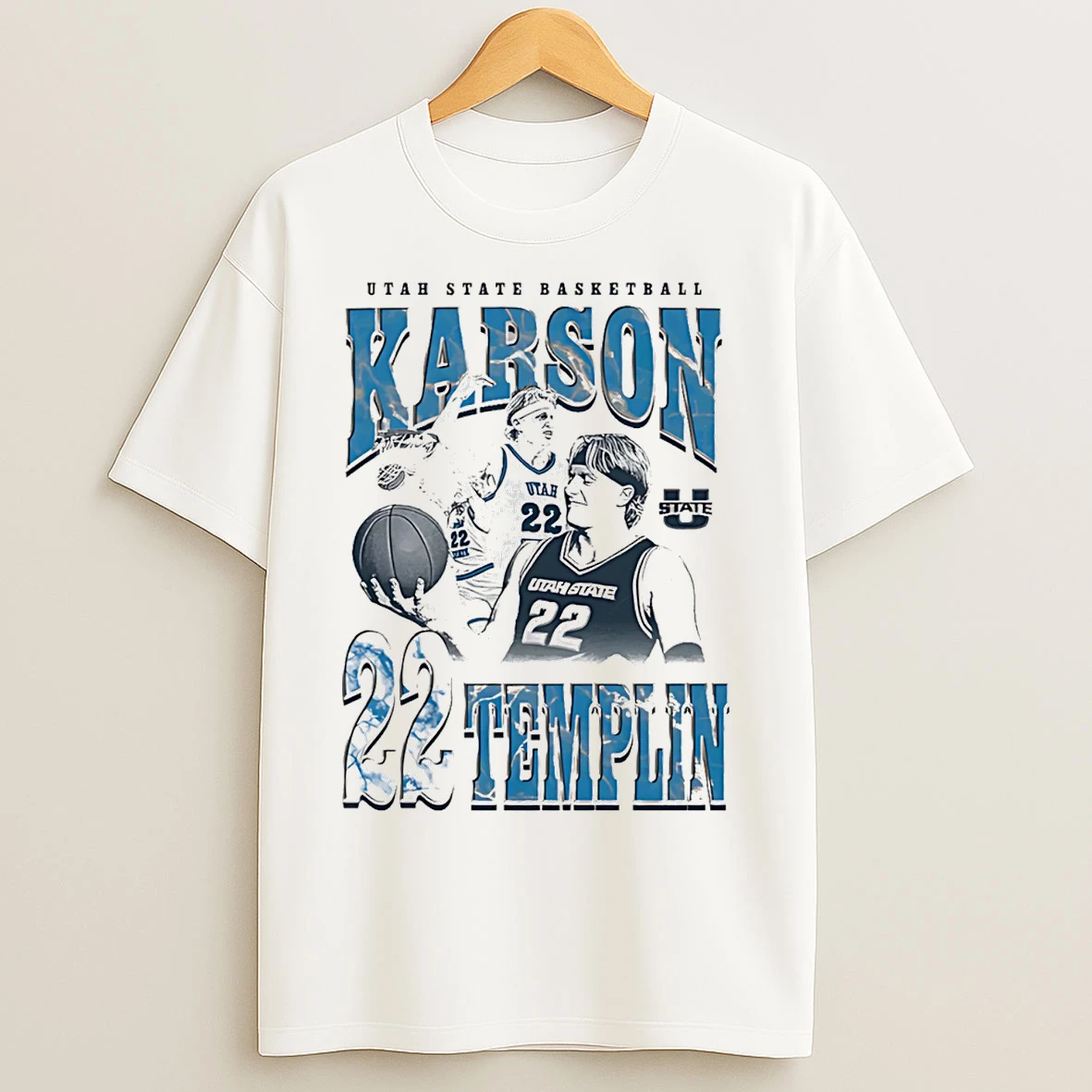 Classic Karson Templin Utah State Aggies Illustrated 26 T Shirts