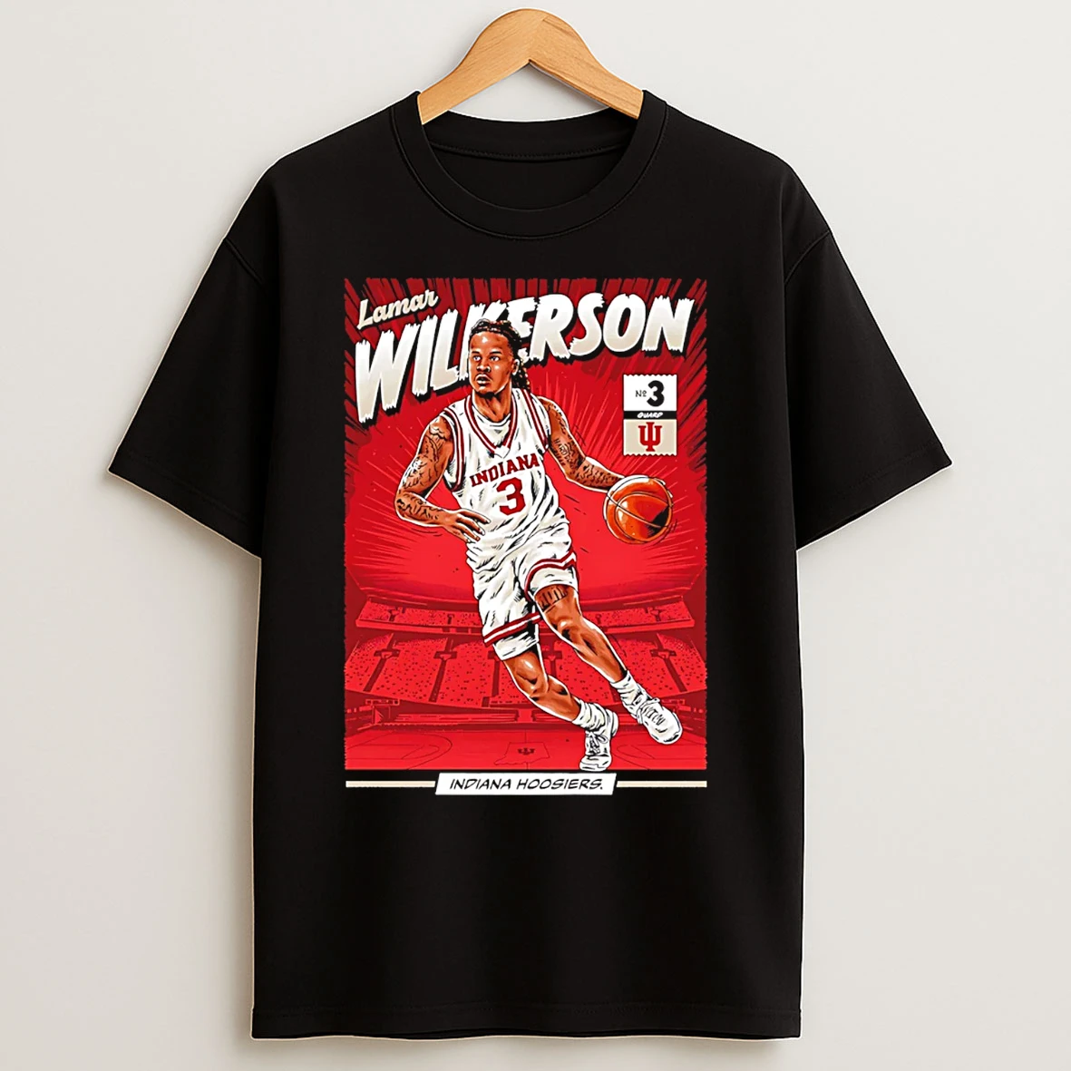 Classic Lamar Wilkerson Indiana Hoosiers No 3 Comic T Shirts