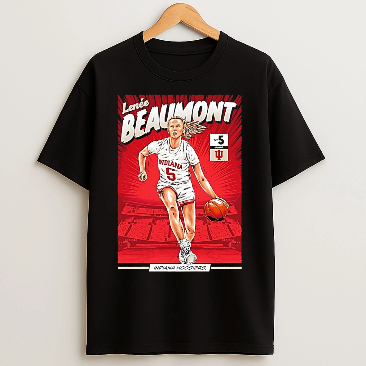 Classic Lenee Beaumont Indiana Hoosiers No 5 Comic T Shirts