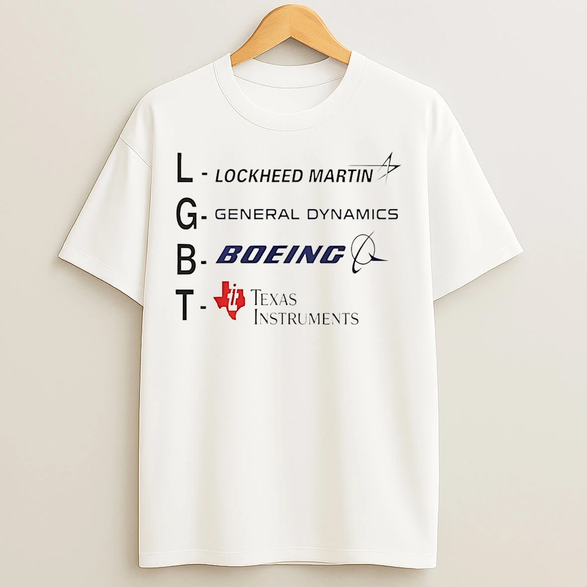 Classic Lgbt Lockheed Martin General Dynamics Boeing Texas Instruments T Shirts