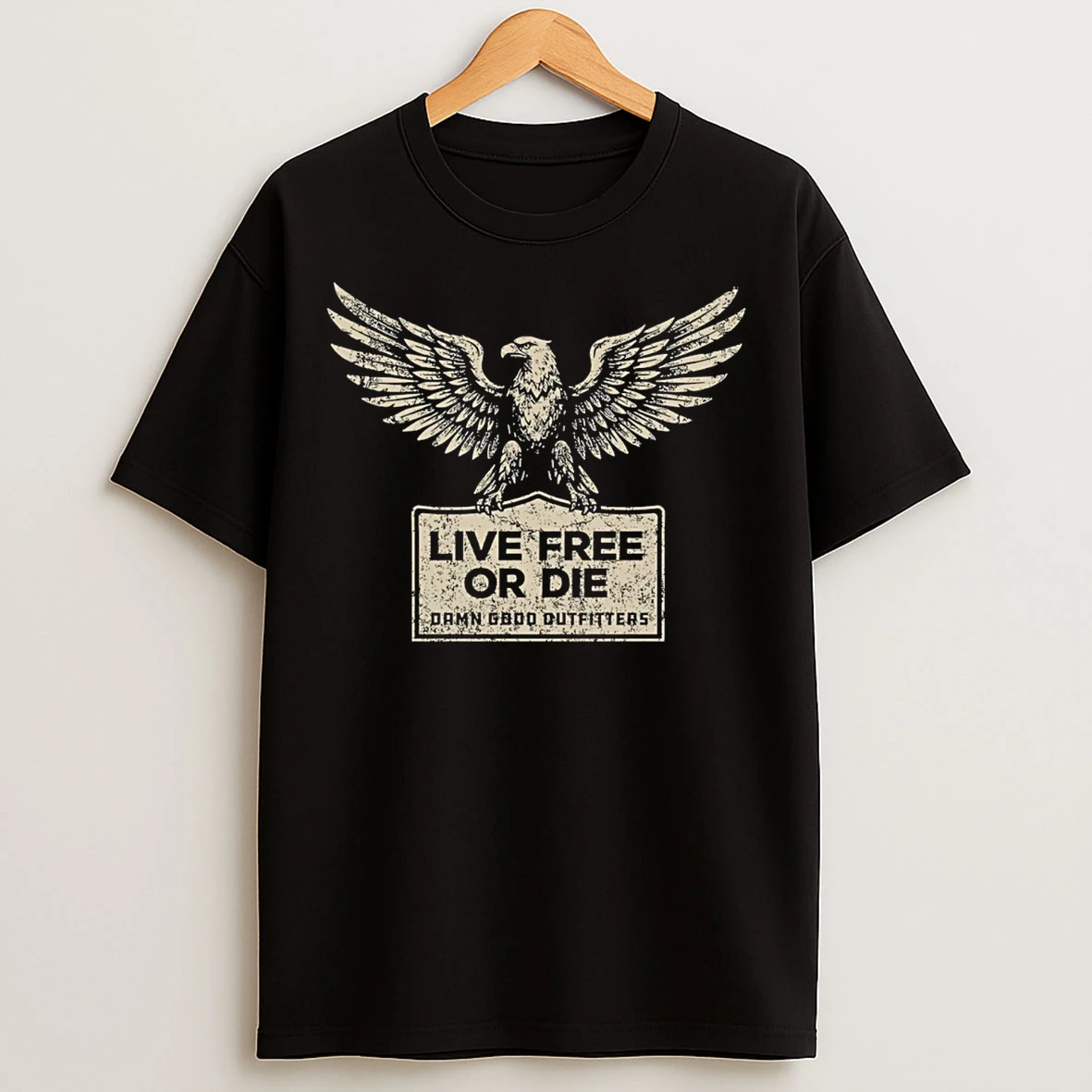Classic Live Free Or Die Damn Good Outfitters T Shirts