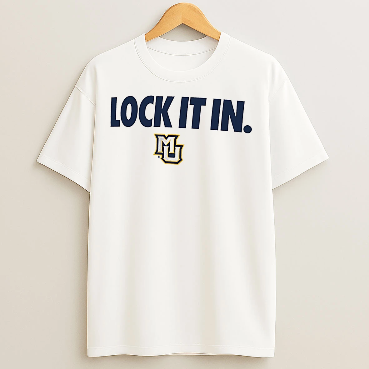 Classic Marquette Golden Eagles Lock It In Logo T Shirts
