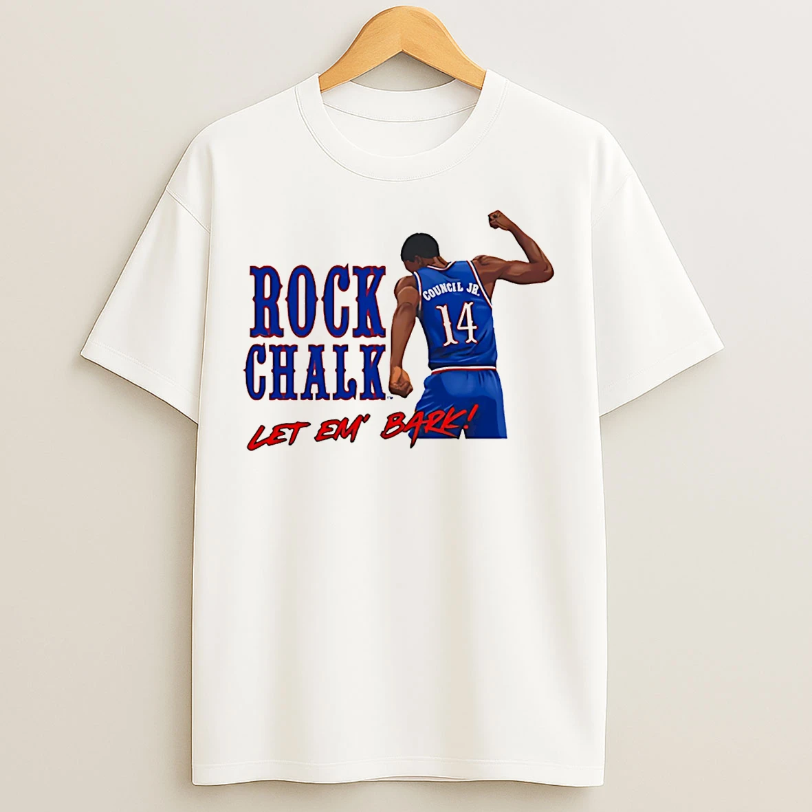 Classic Melvin Council Jr Kansas Jayhawks Let Em Bark T Shirts