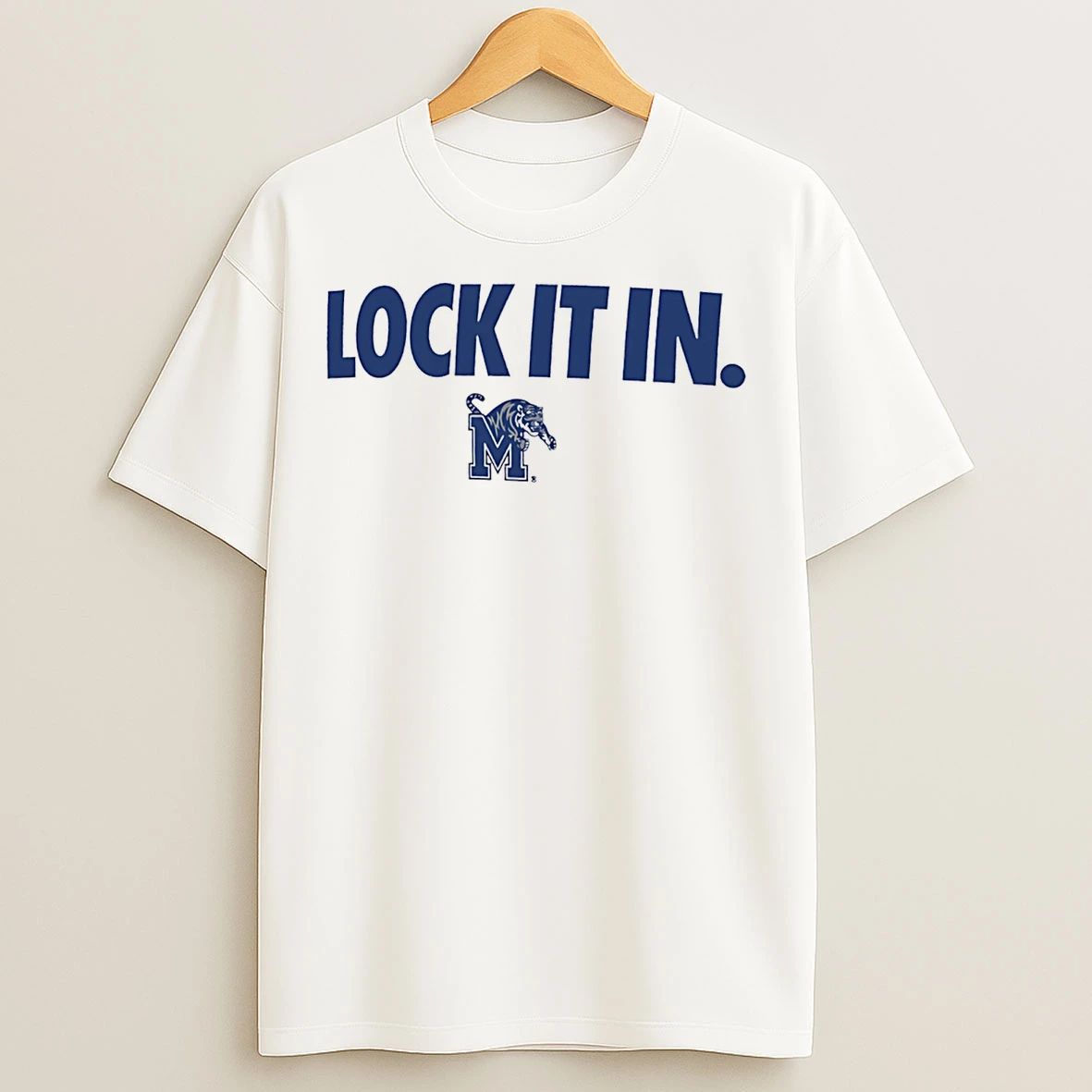 Classic Memphis Tigers Lock It In Logo T Shirts