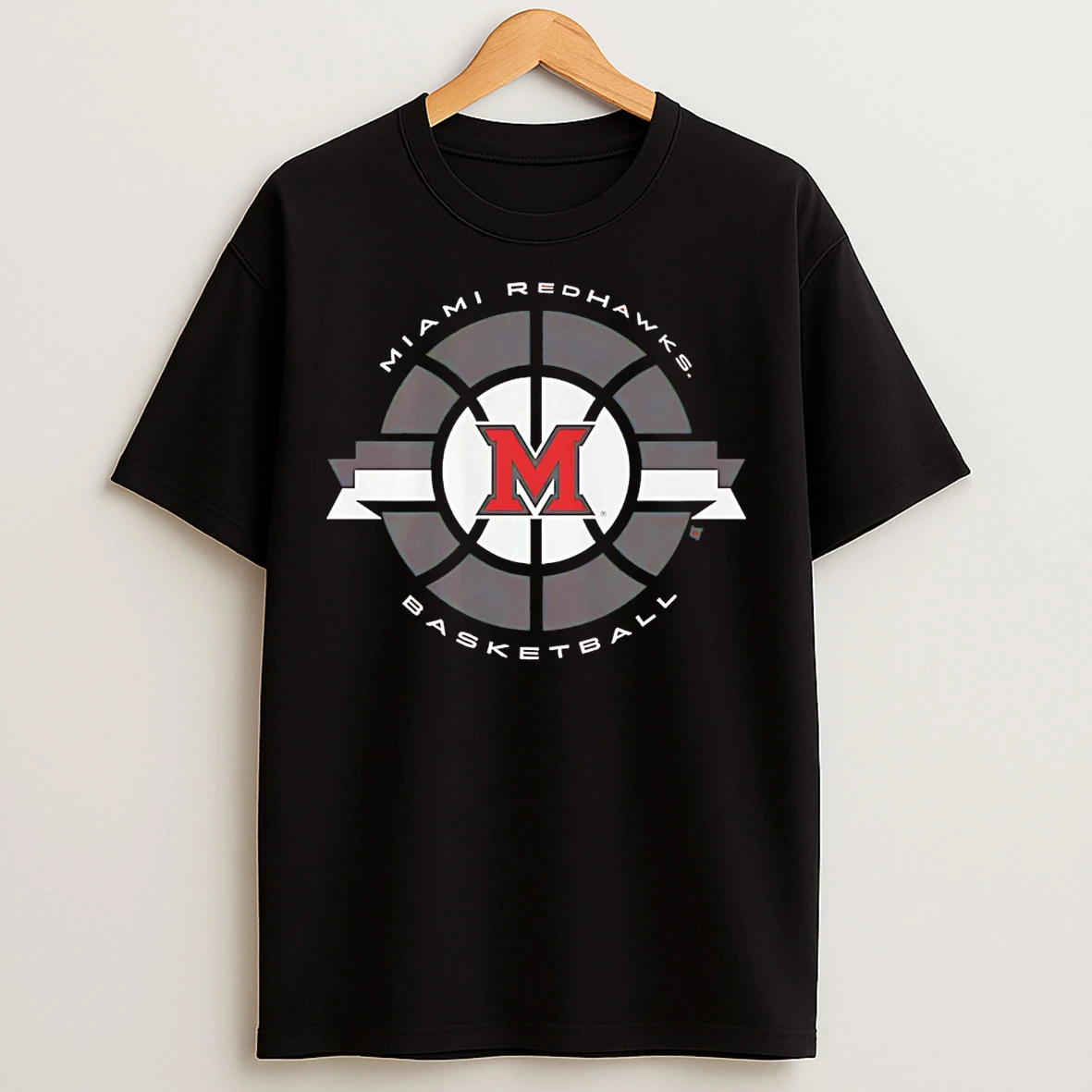 Classic Miami Redhawks Basketball Classic Circle T Shirts