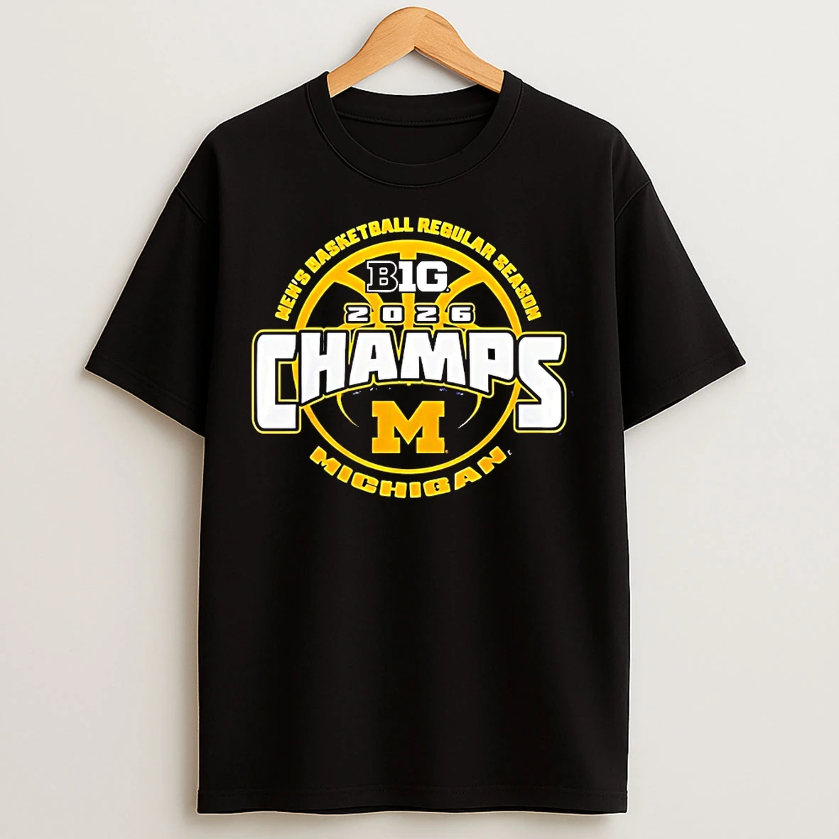 Classic Michigan Wolverines Mens Basketball 2026 Big Ten Champions T Shirts